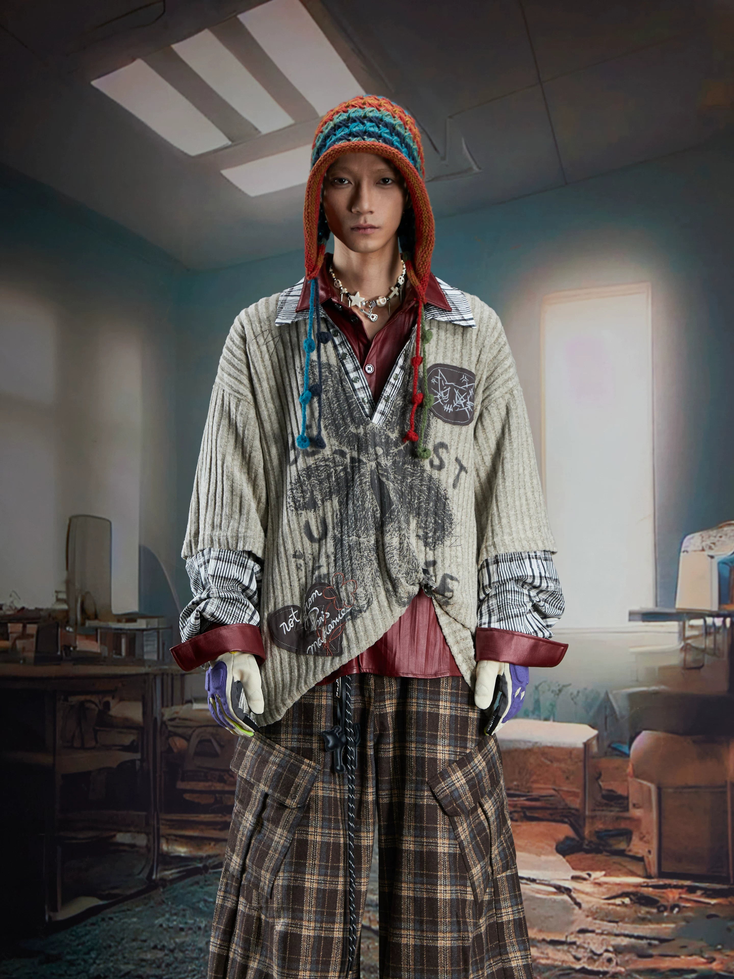Harvest Patchwork Plaid Nomad Pullover
