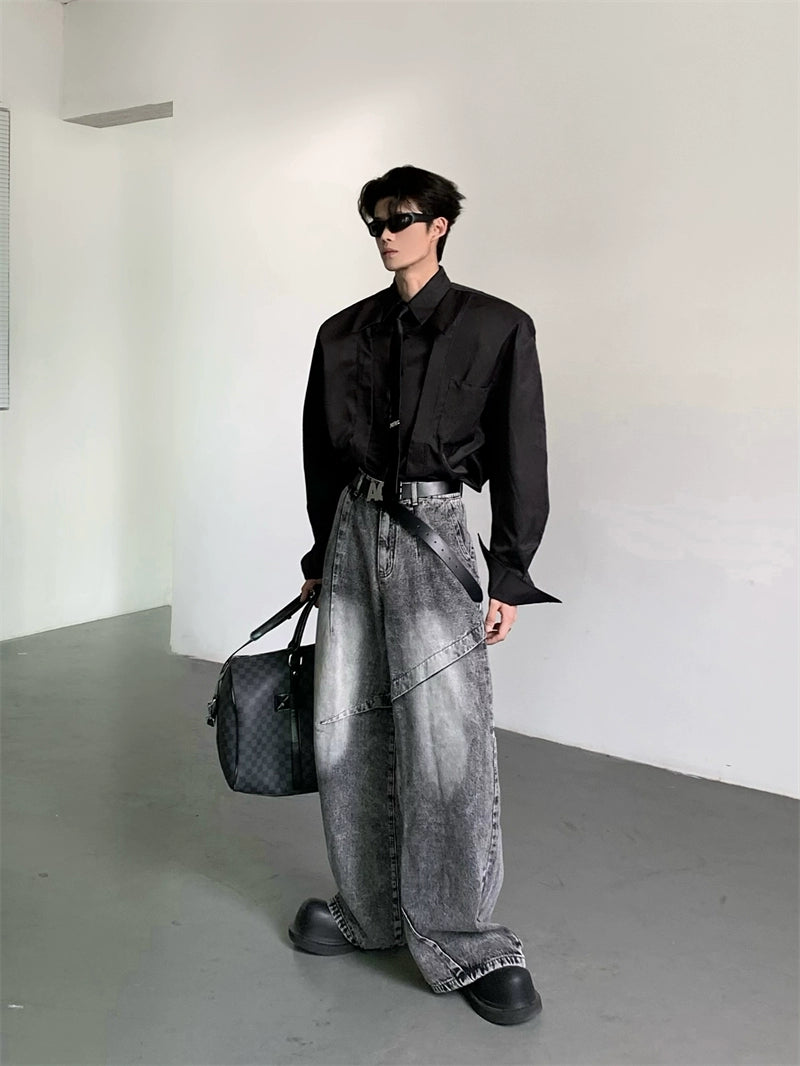Wide Shoulder Dress Shirt