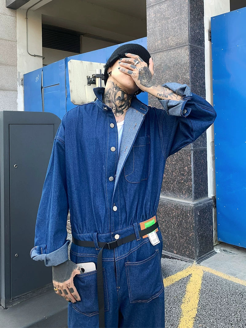 Drift Relaxed Denim Jumpsuit