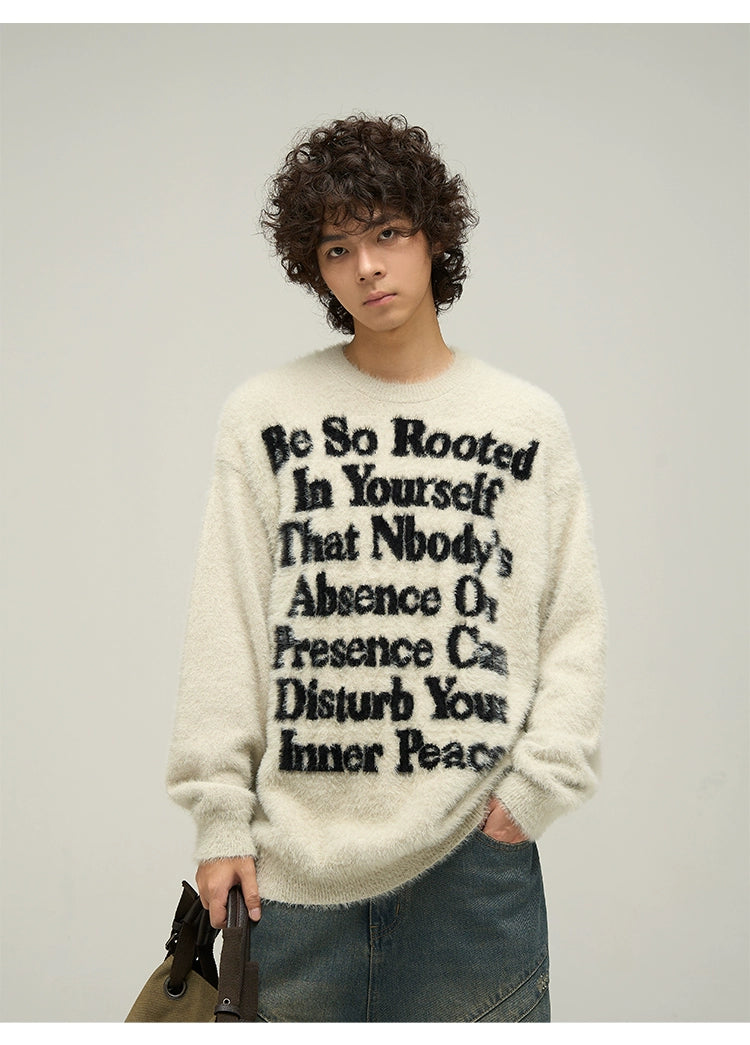 Fuzzy Motivational Quote Sweater