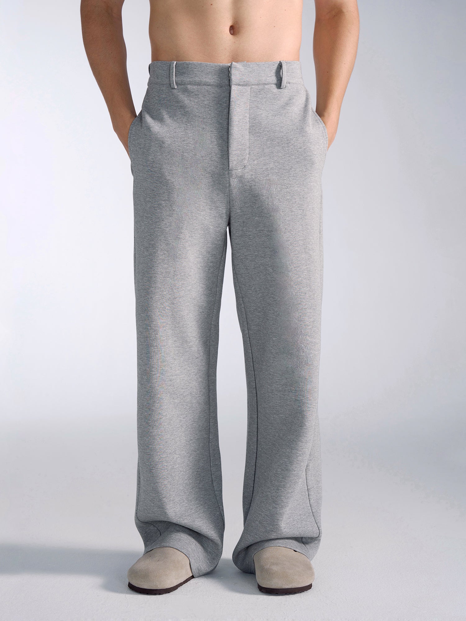 Oversized Polo Sweatshirt and Wide-Leg Sweatpants Setup