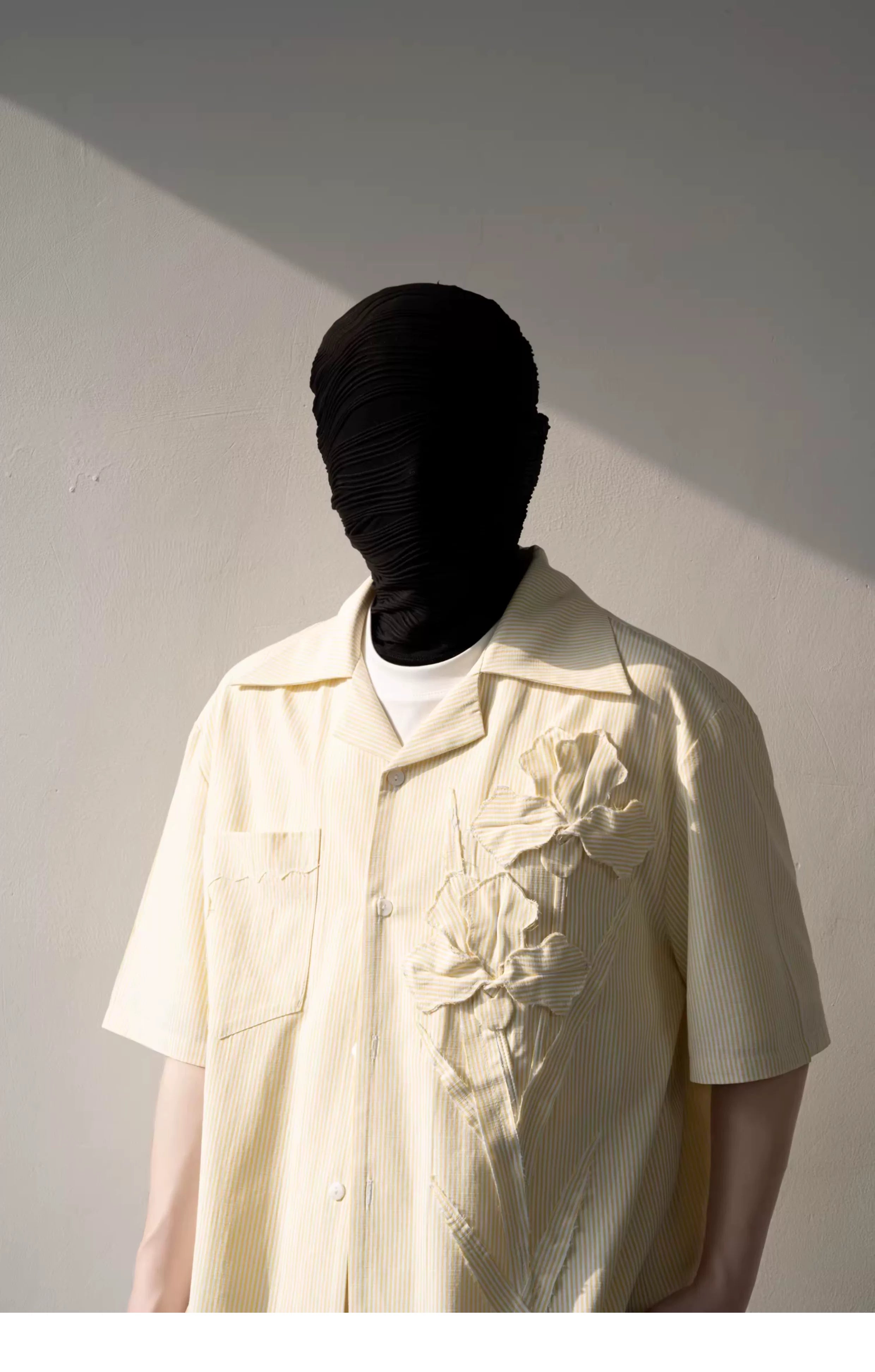 Iris Bloom Stripe Camp Shirt