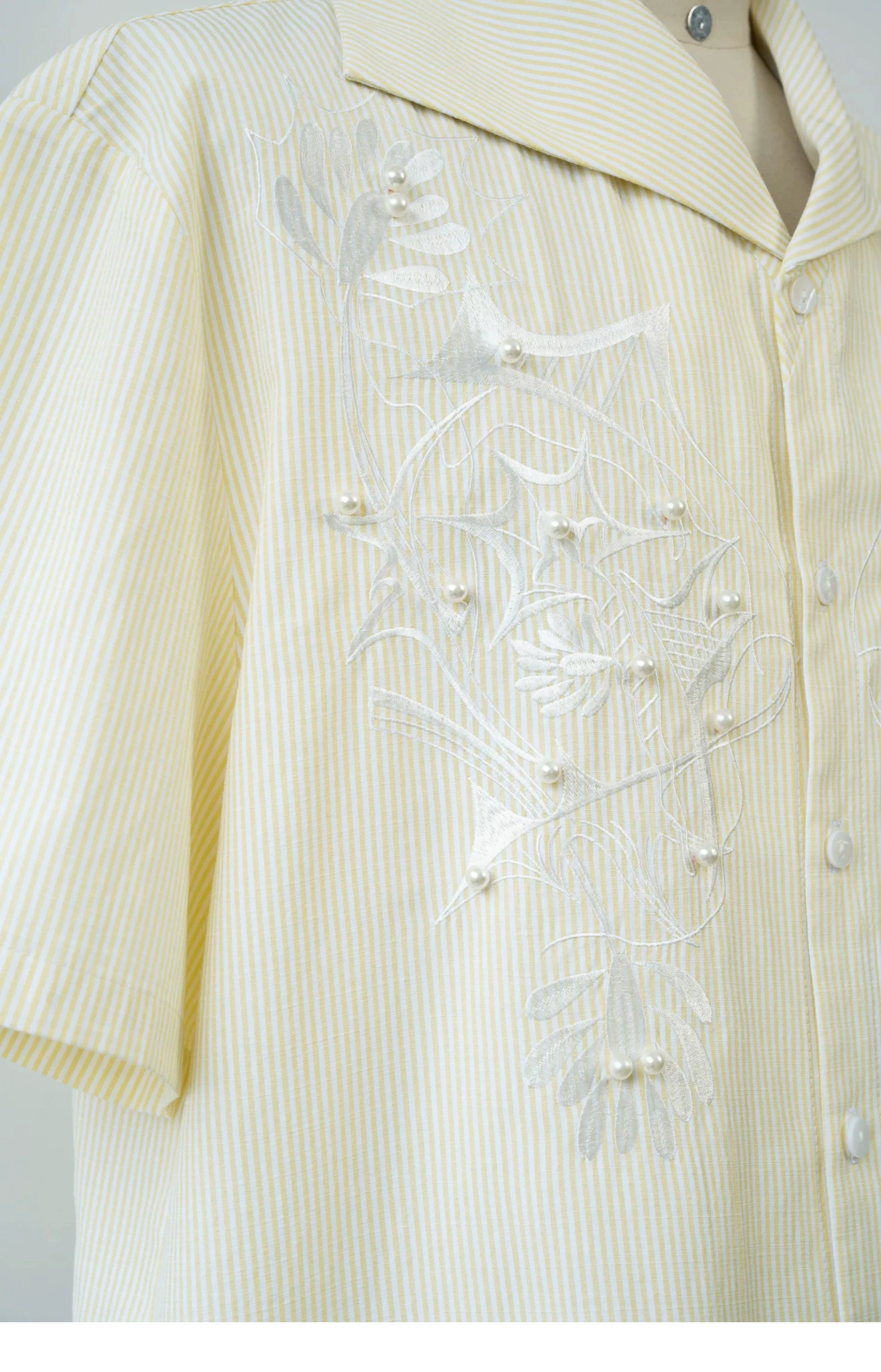 Lemon Veil Embroider Camp Shirt