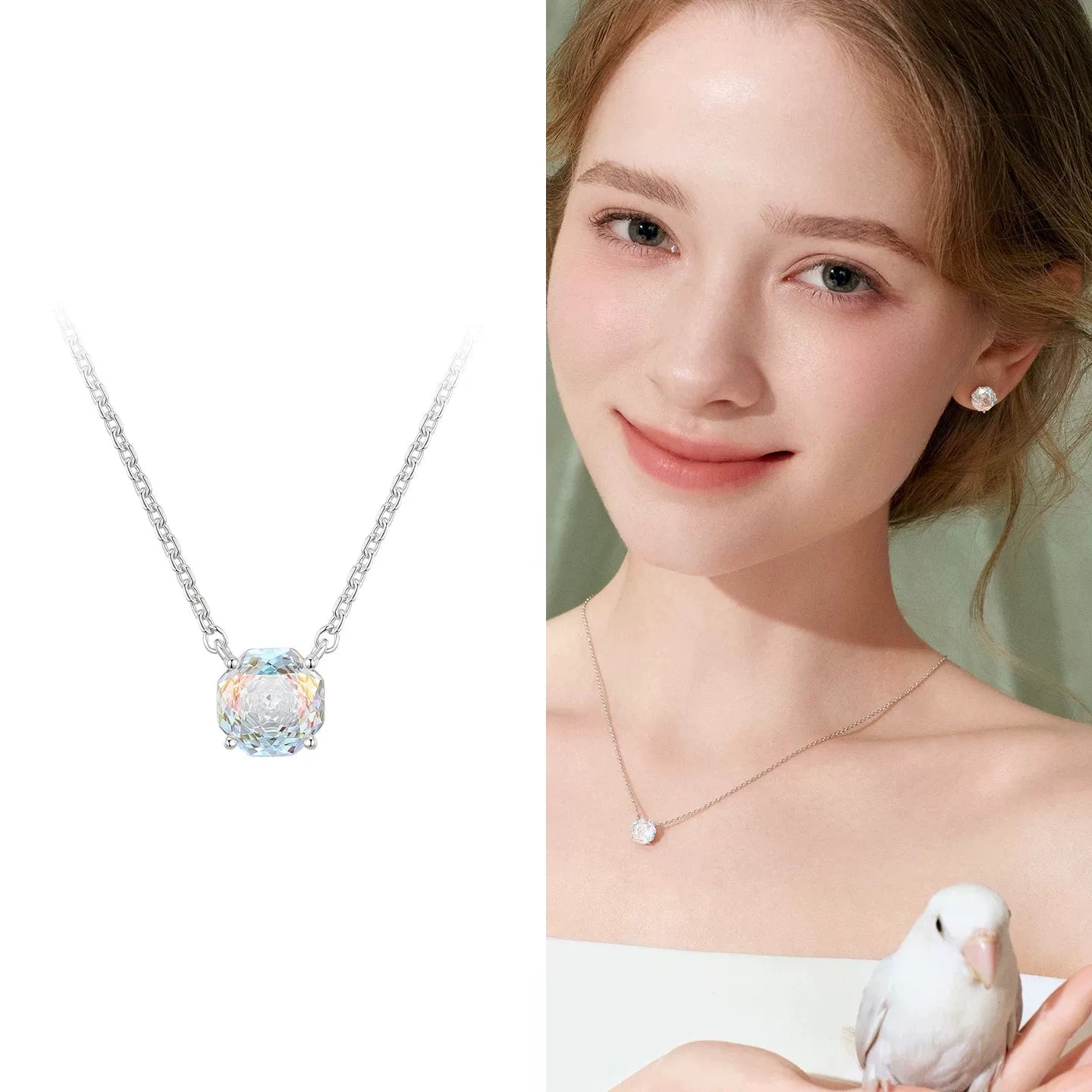 Prism Rose Pendant Necklace - Hyacinth