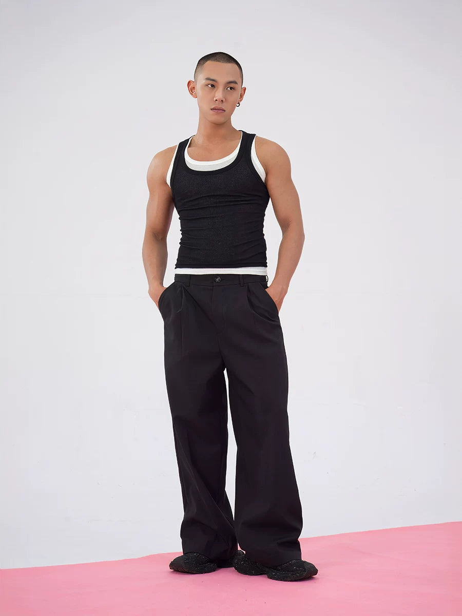 Layered Ember Double Tank Top