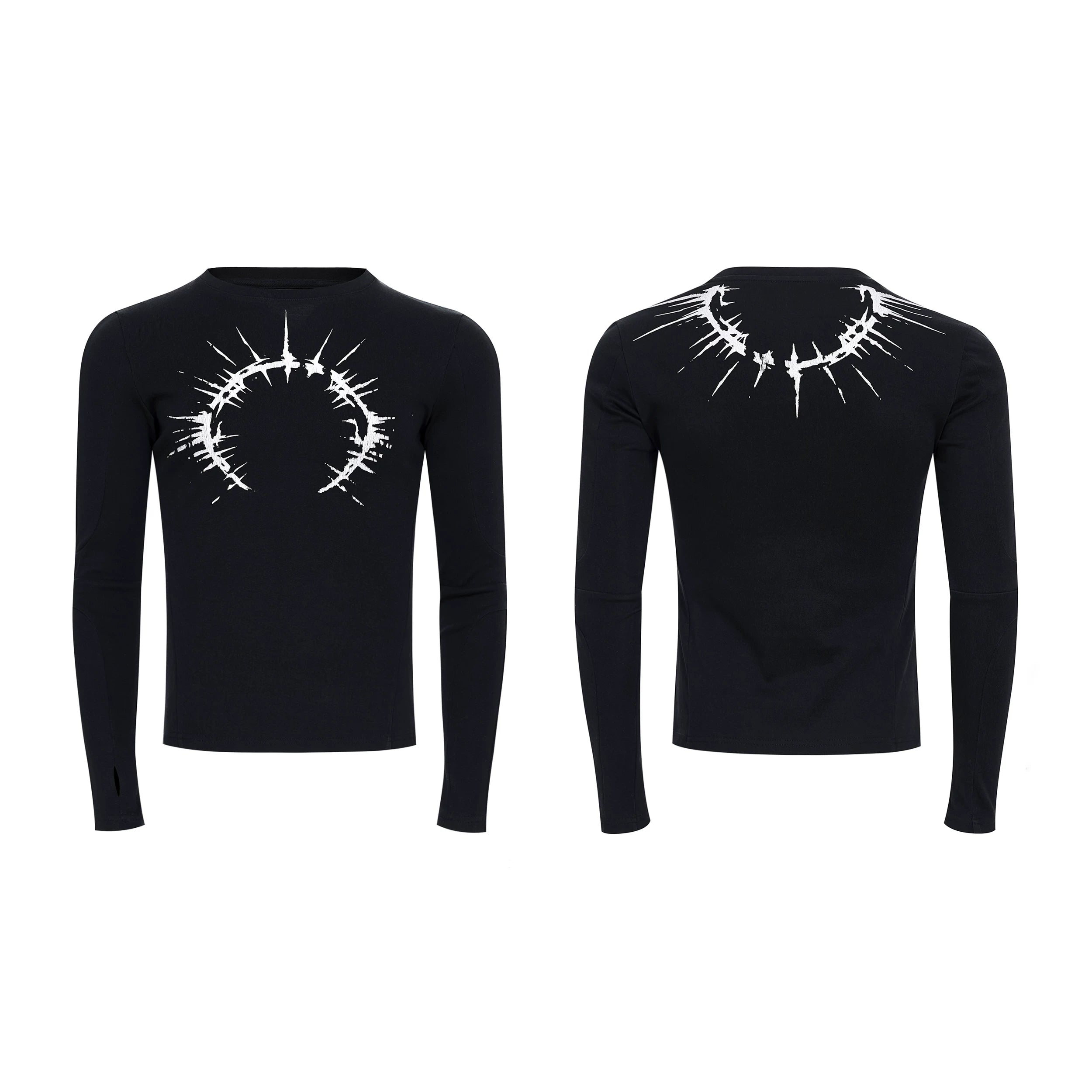 Eclipse Thorn Halo Long‑Sleeve Tee