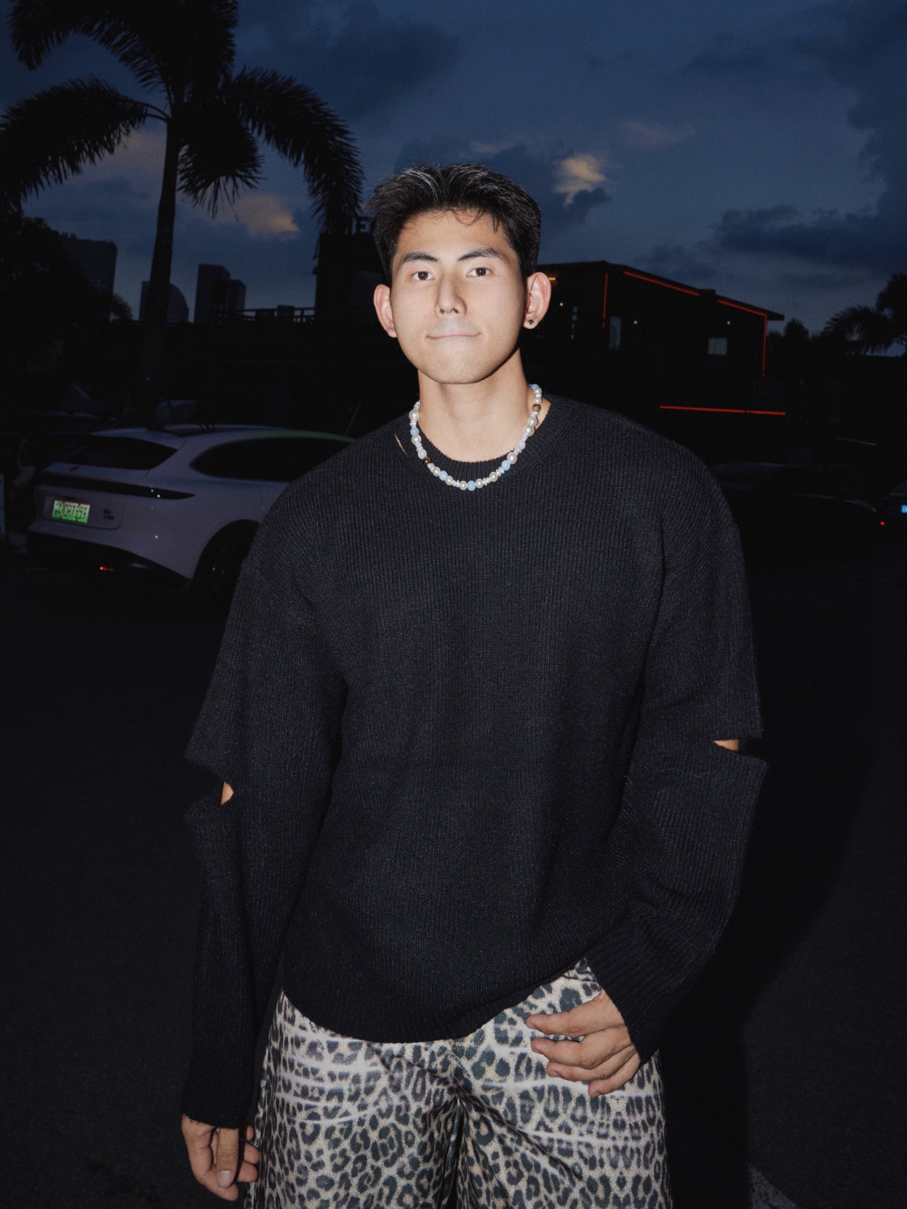 Relaxed Cutout Knit Sweater