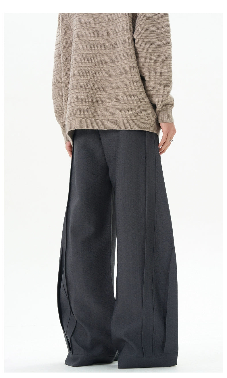 Graphite Drape Ultra-Wide Trousers