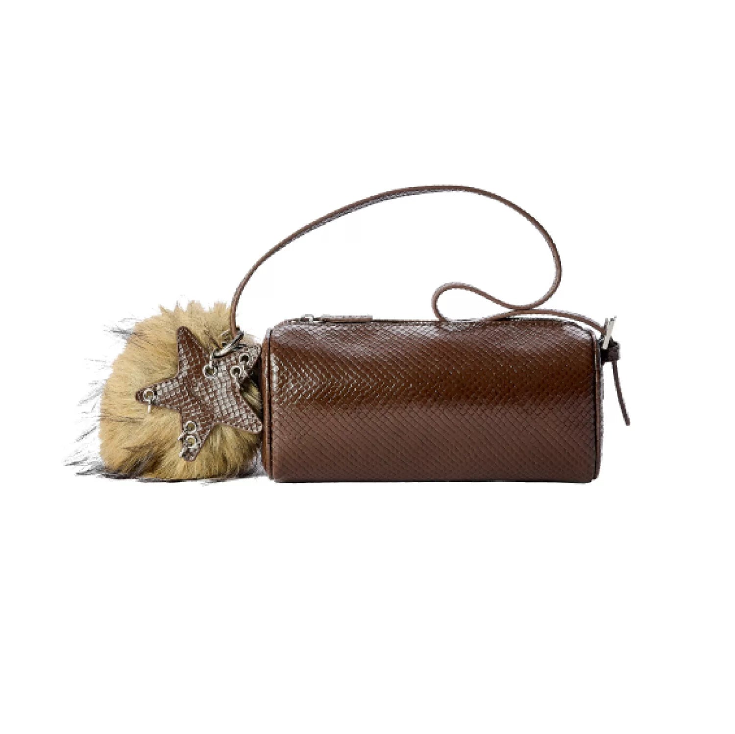 Faux-Fur Star Cylinder Shoulder Bag - view 5
