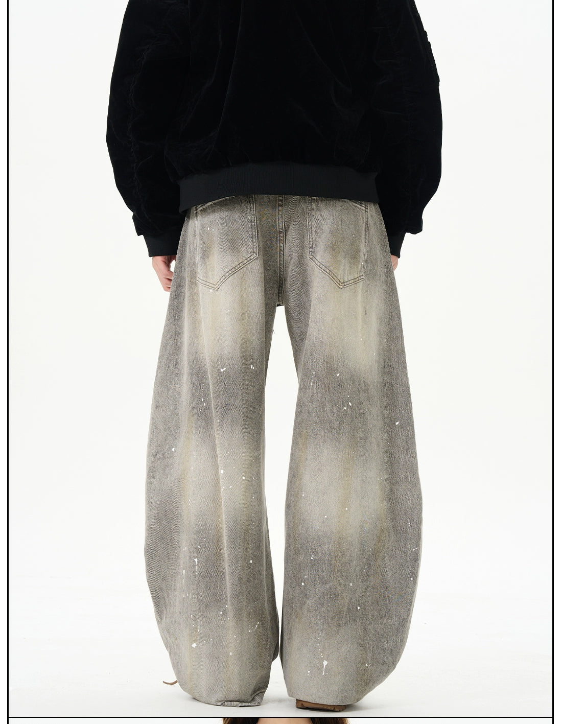 Wide Leg Paint Splatter Jeans