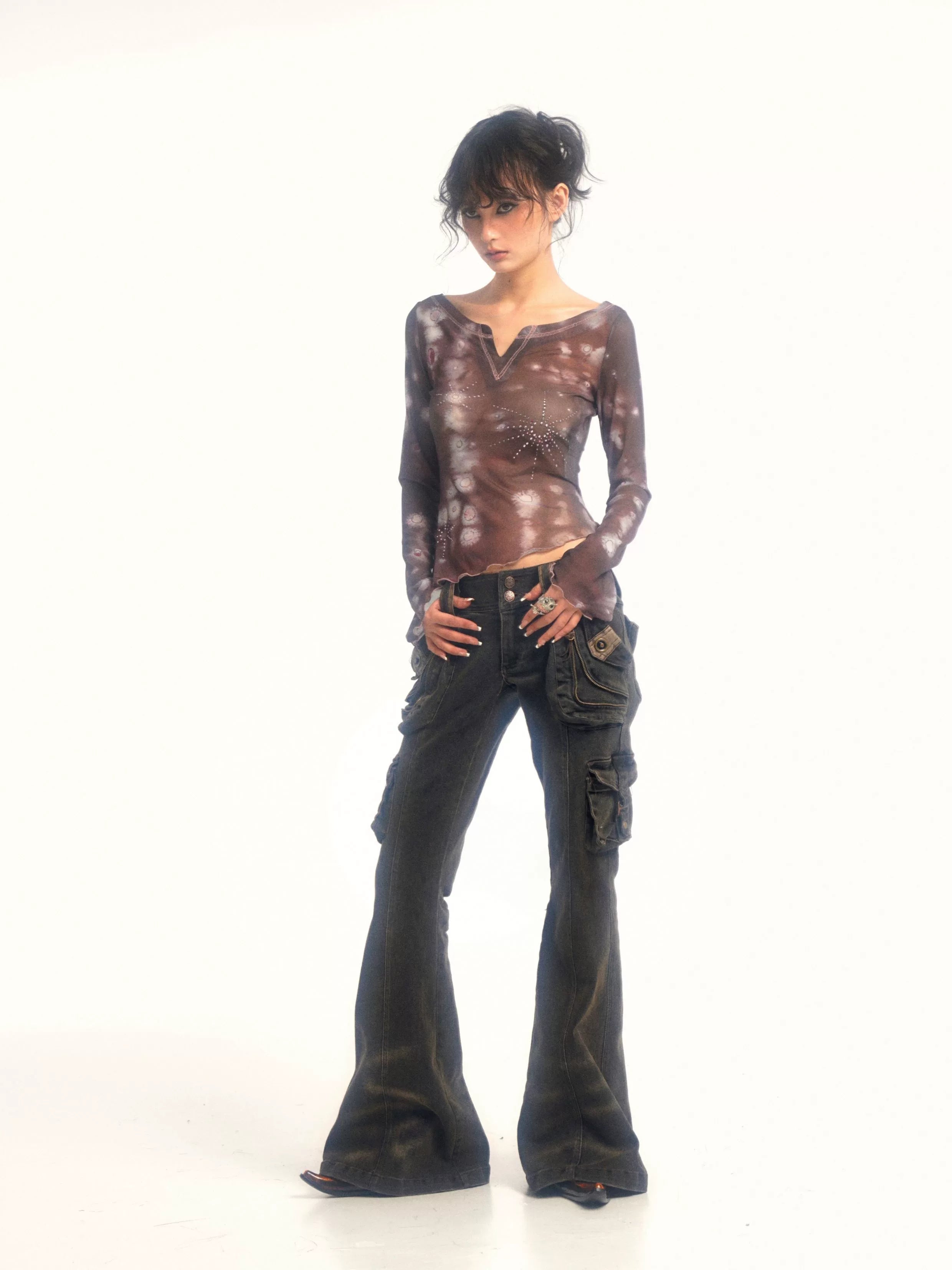 Obsidian Arsenal Cargo Flare Jeans