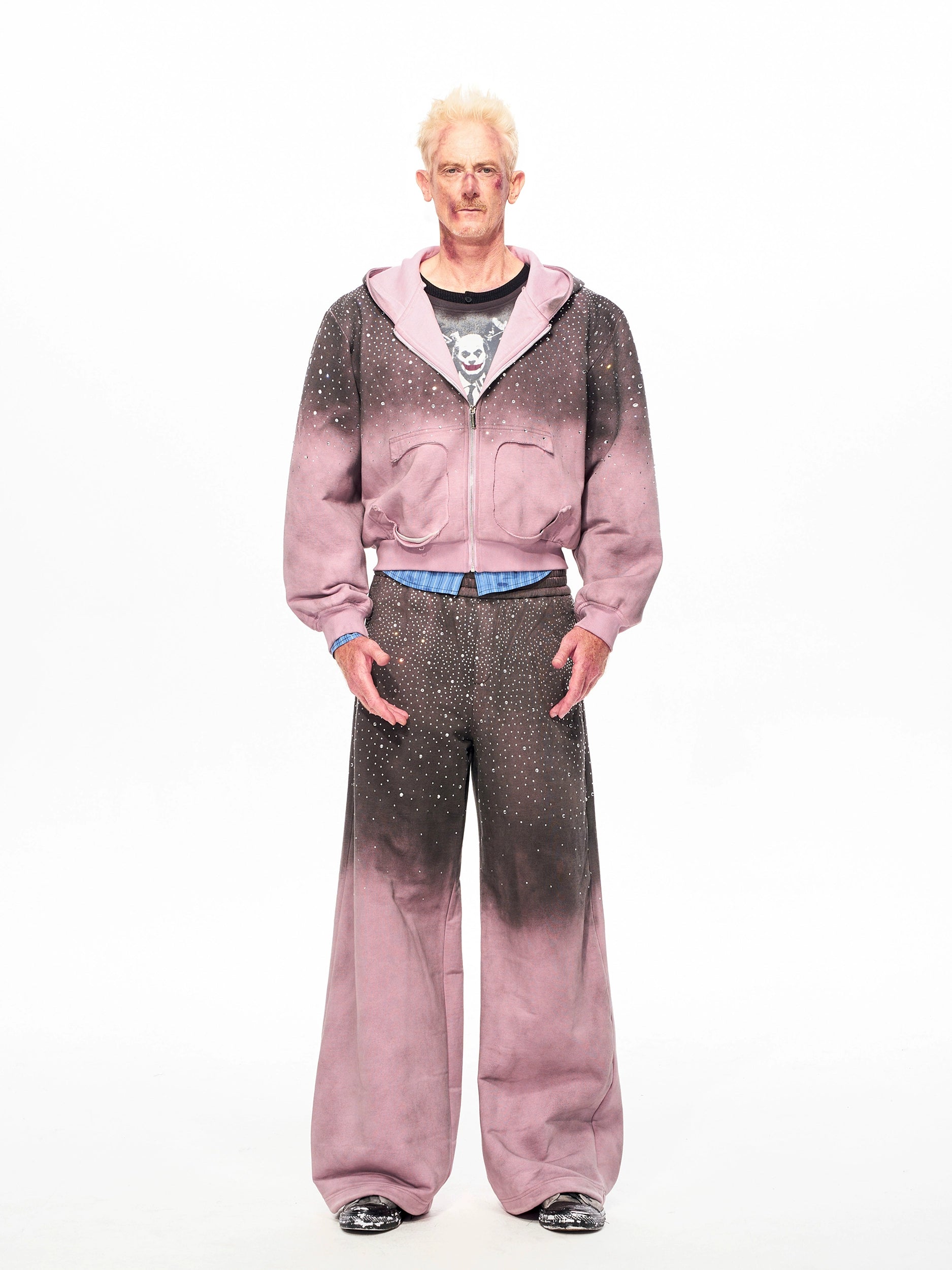 Galactic Drip Ombre Crystal Hoodie and Pants Setup