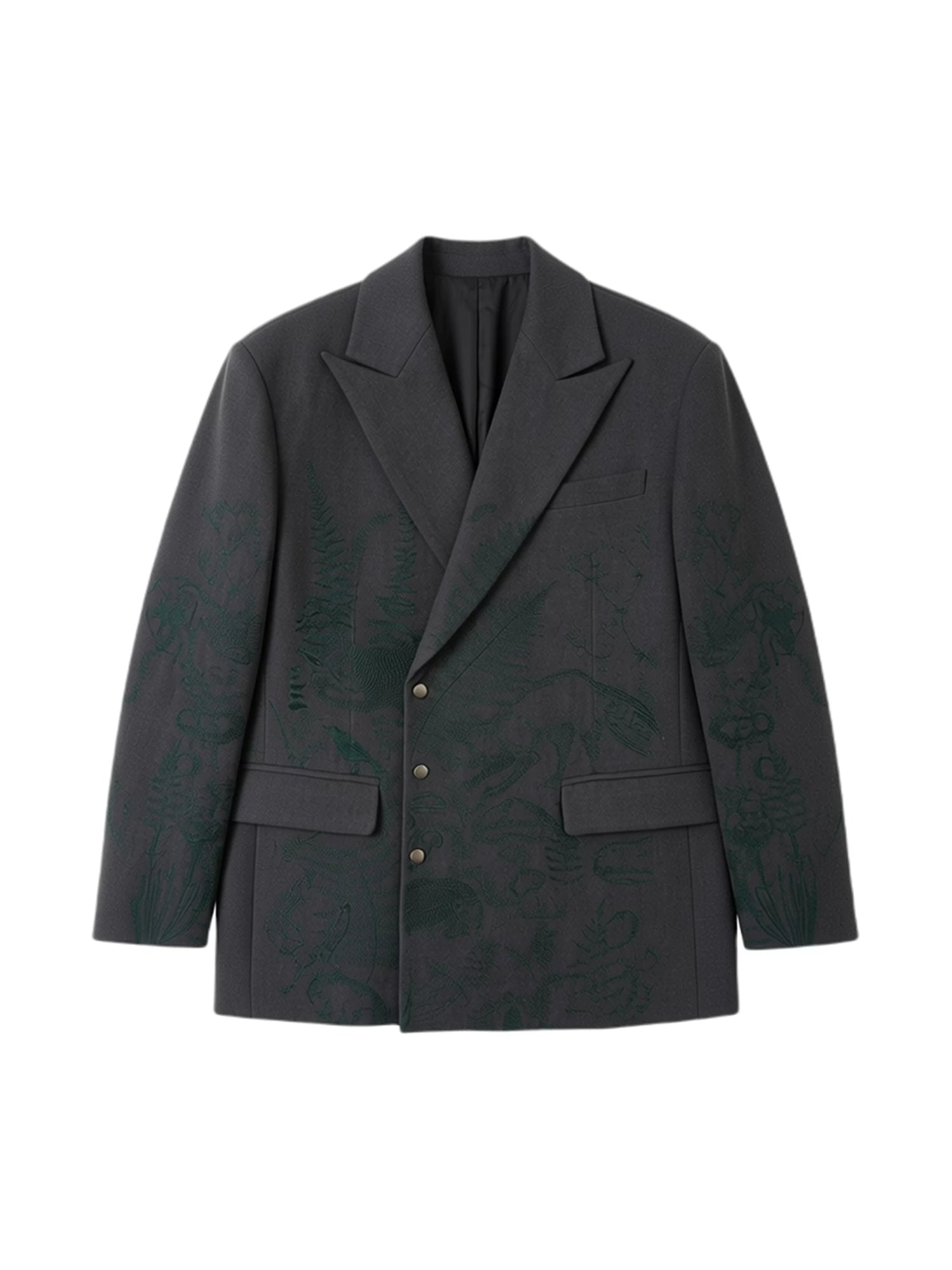 Verdant Etch Botanical Blazer