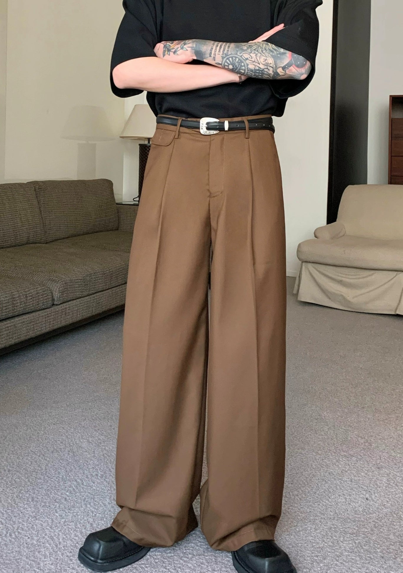 Wide-Leg Dress Pants