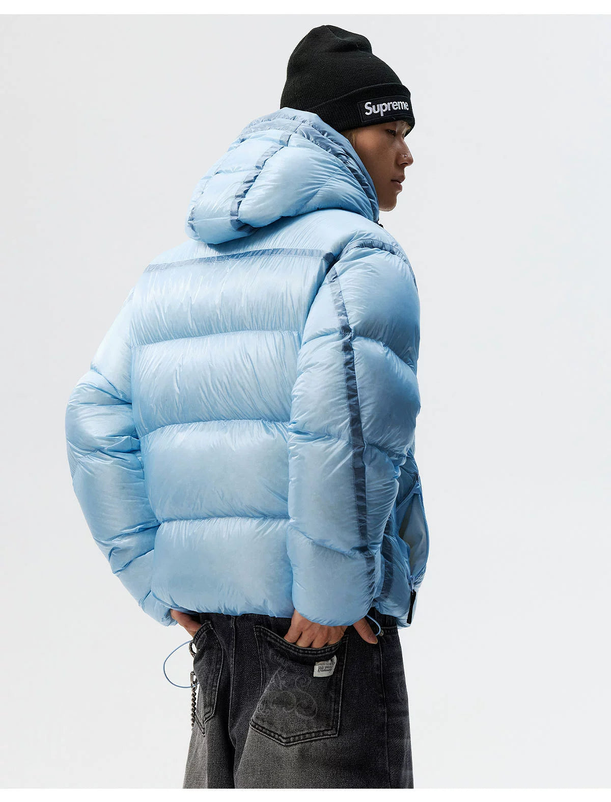 Glacier Halo Reflective Hooded Puffer Jacket