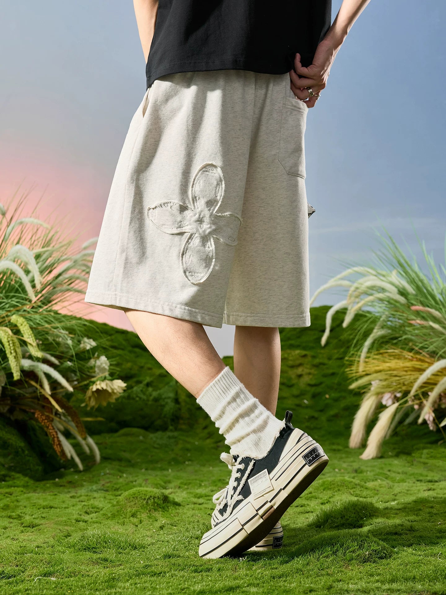 Monogram Appliqué Relaxed Sweat Shorts