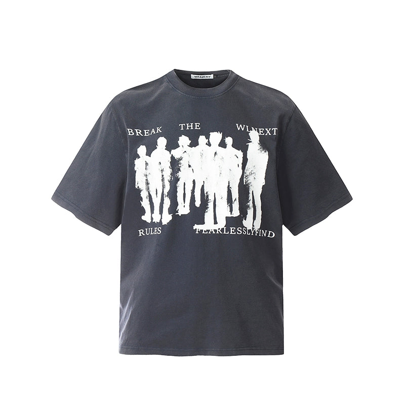 Artistic Graphic Print Oversized T-Shirt