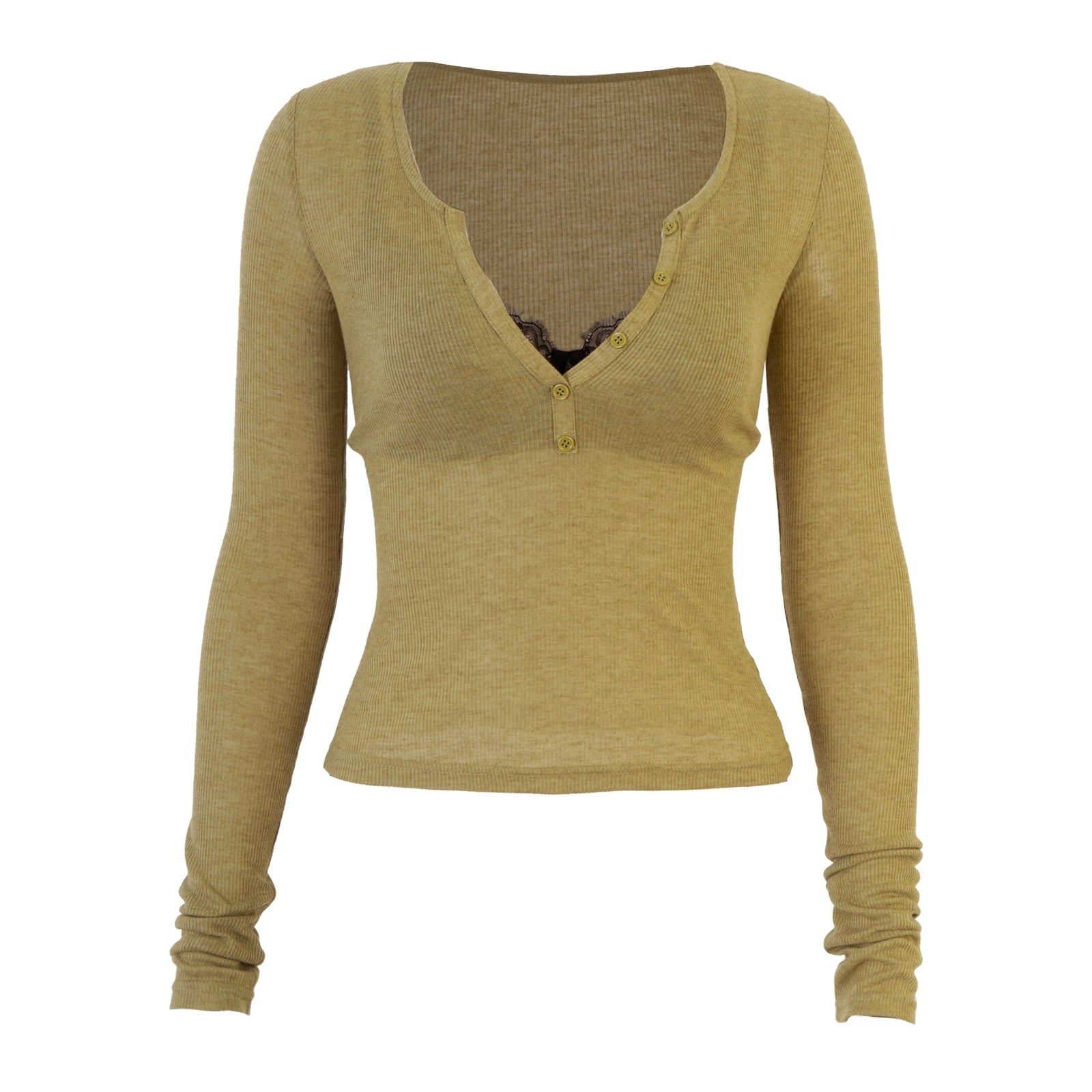 Deep V Knit Top