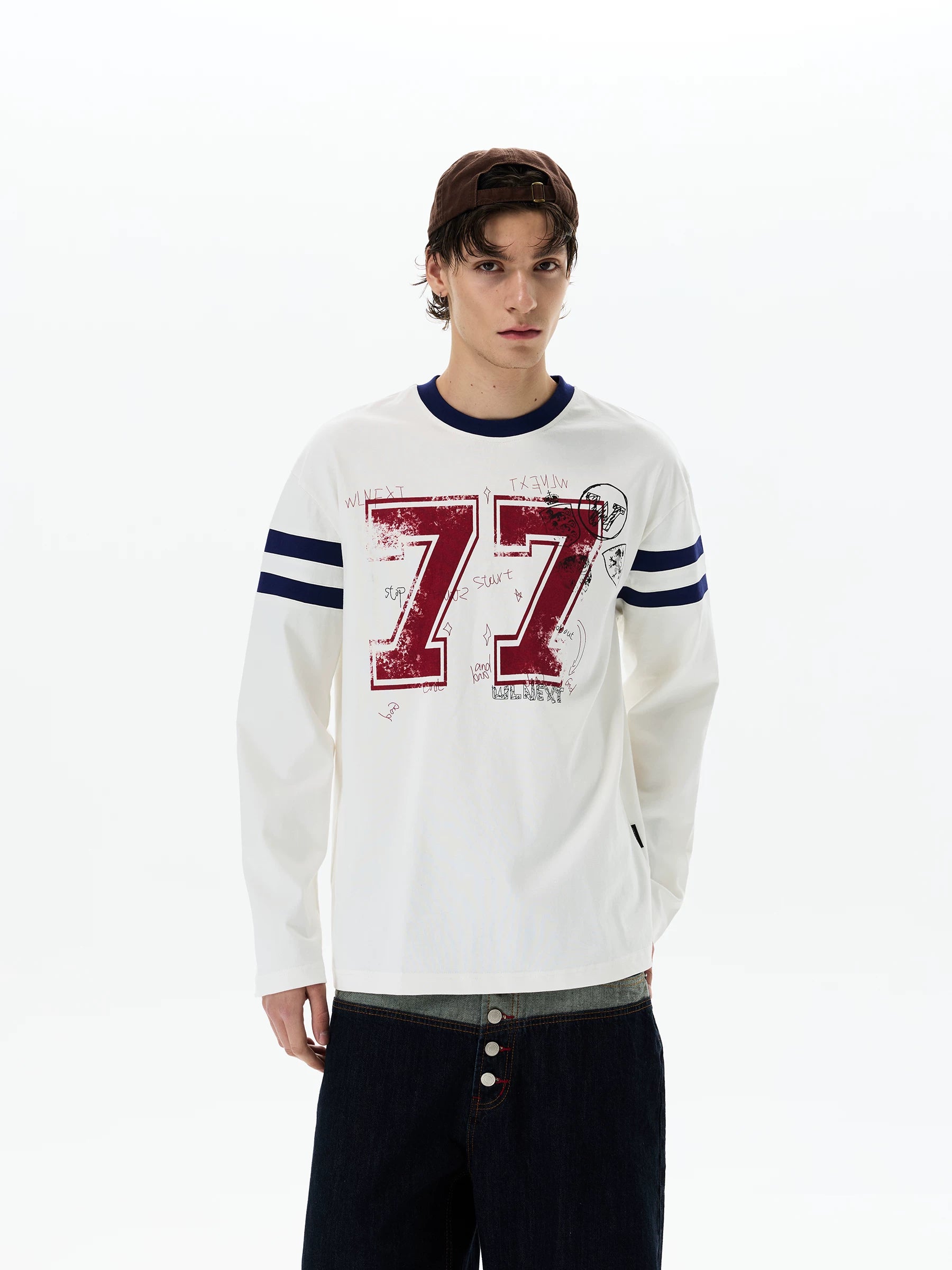 Chalkboard 77 Varsity Longsleeve Tee