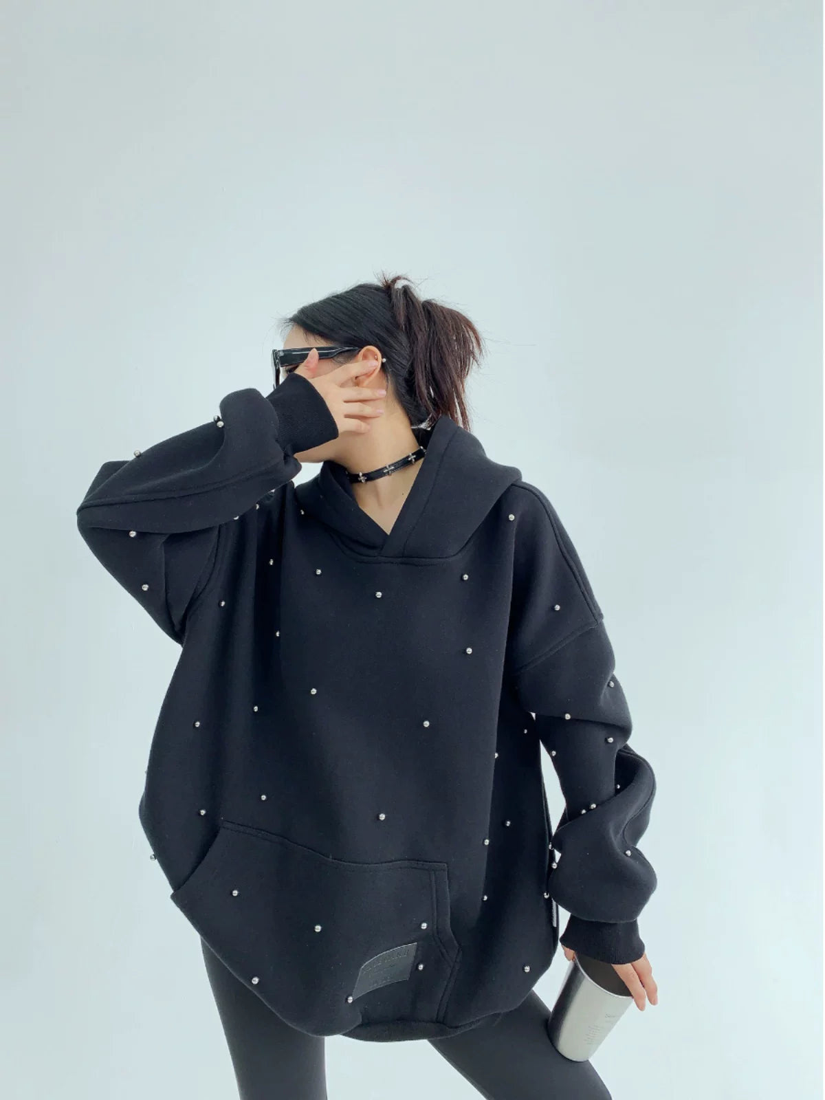 Starlit Pearl Oversize Hoodie