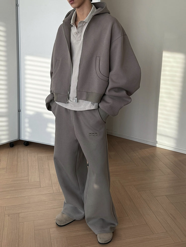 Heavyweight Boxy Hoodie and Wide-Leg Sweatpants Setup