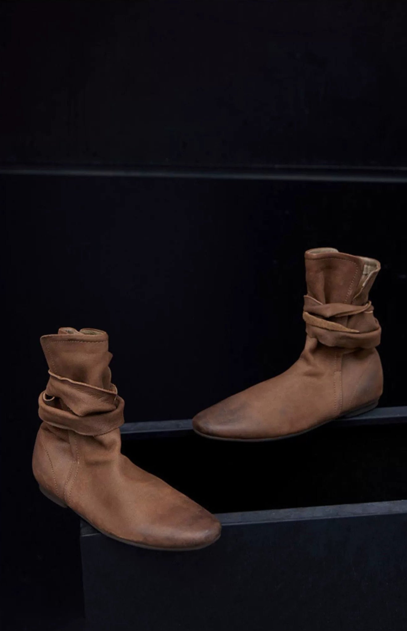Pointed Toe Buckle Ankle Boots