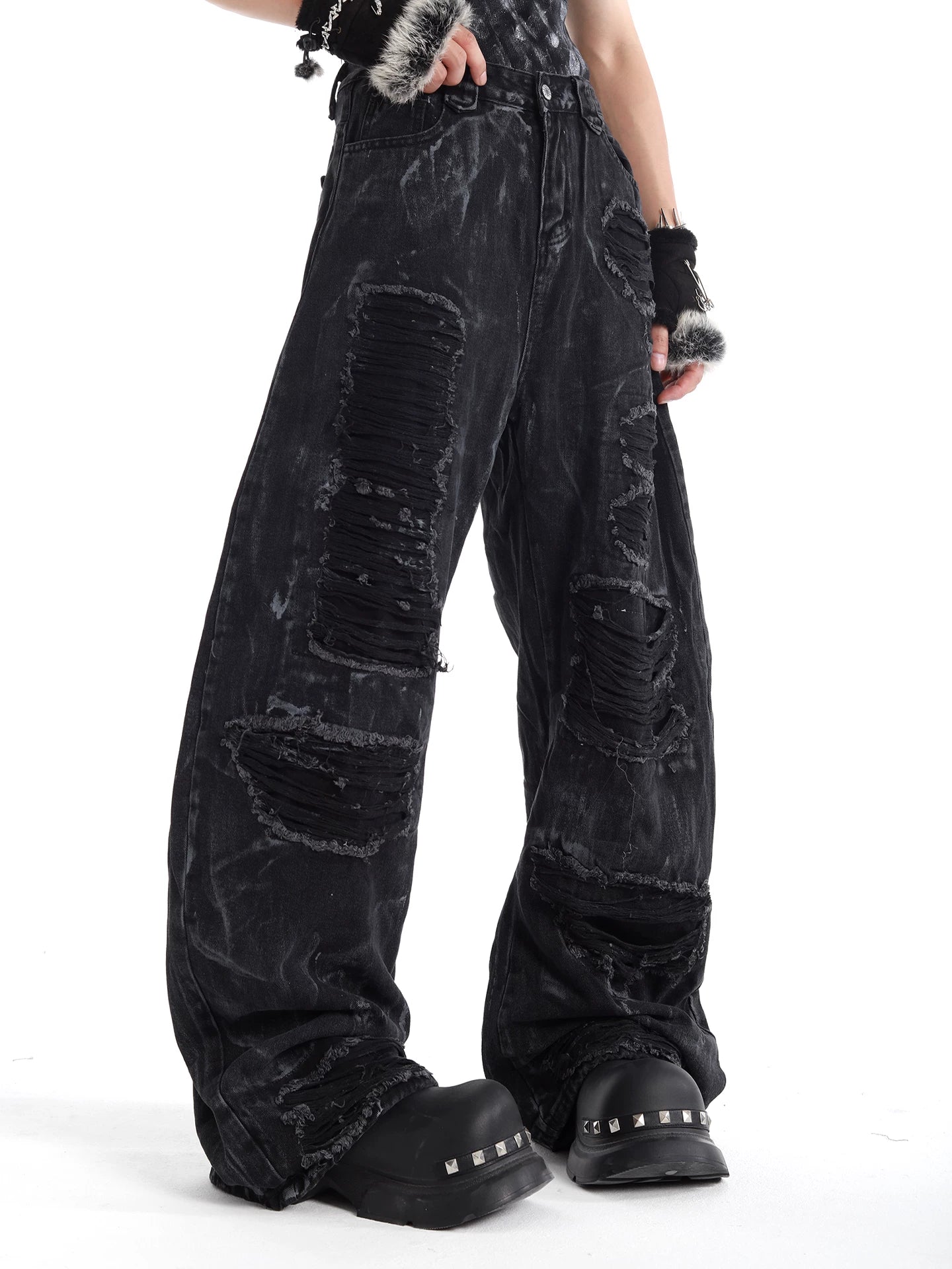 Ashveil Destroyed Balloon Jeans