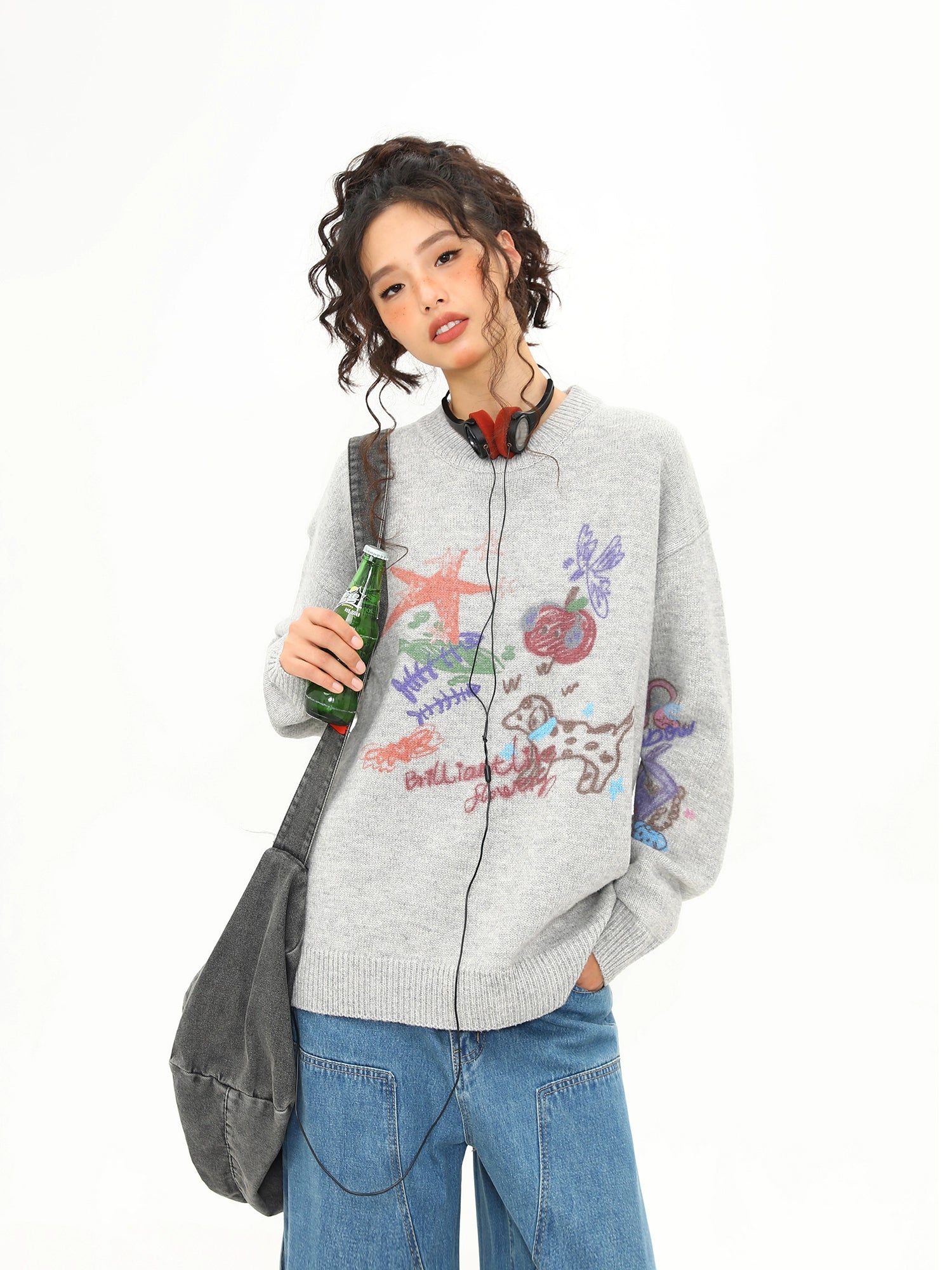 Doodle Daydream Puppy Knit Sweater