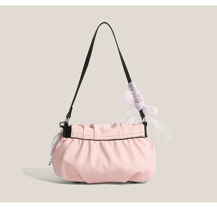 Blush Lace Bow Satchel