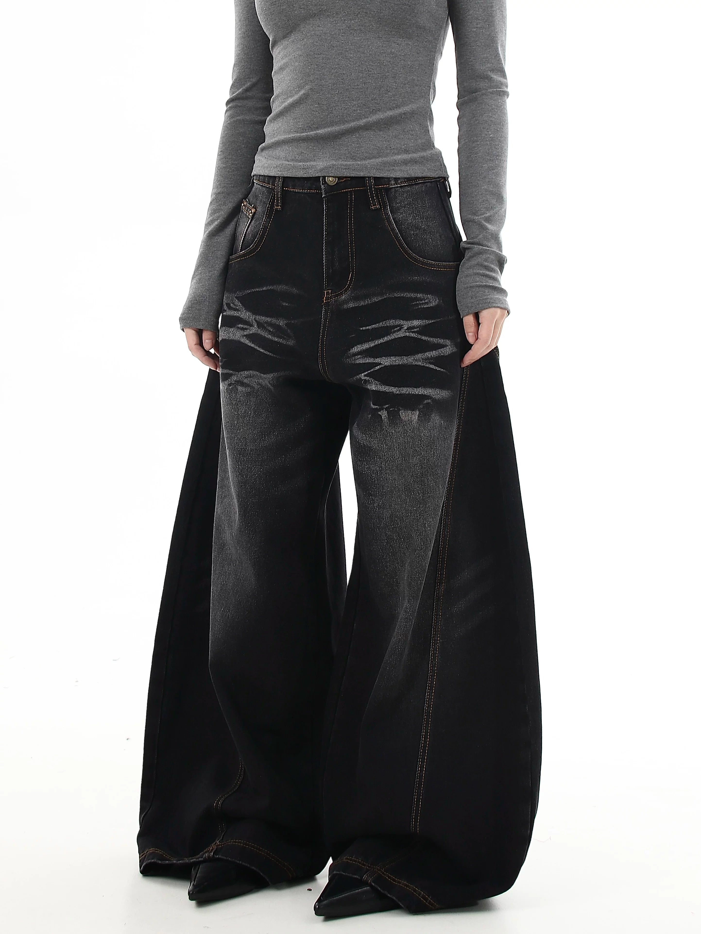 Obsidian Static Flare Wide Jeans