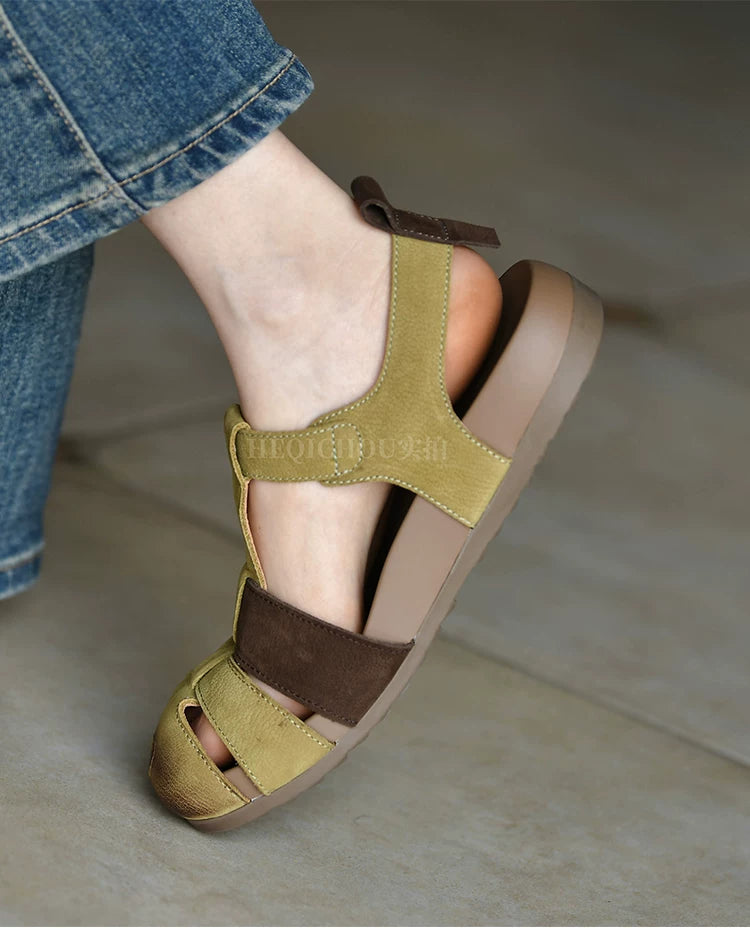 Meadow Vintage T-Strap Leather Sandals