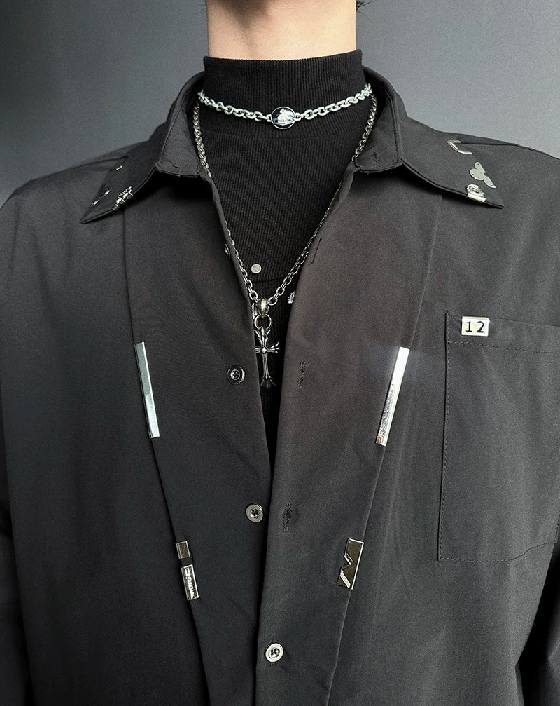 Circuit Sigil Spliced Poplin Shirt