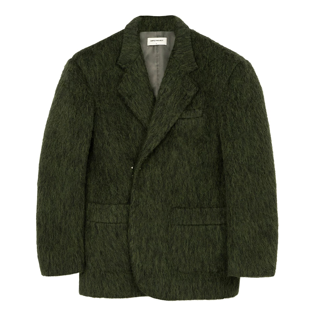 Charcoal Textured Knit Blazer