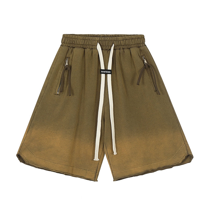 Raw Edge Fade Sweat Shorts