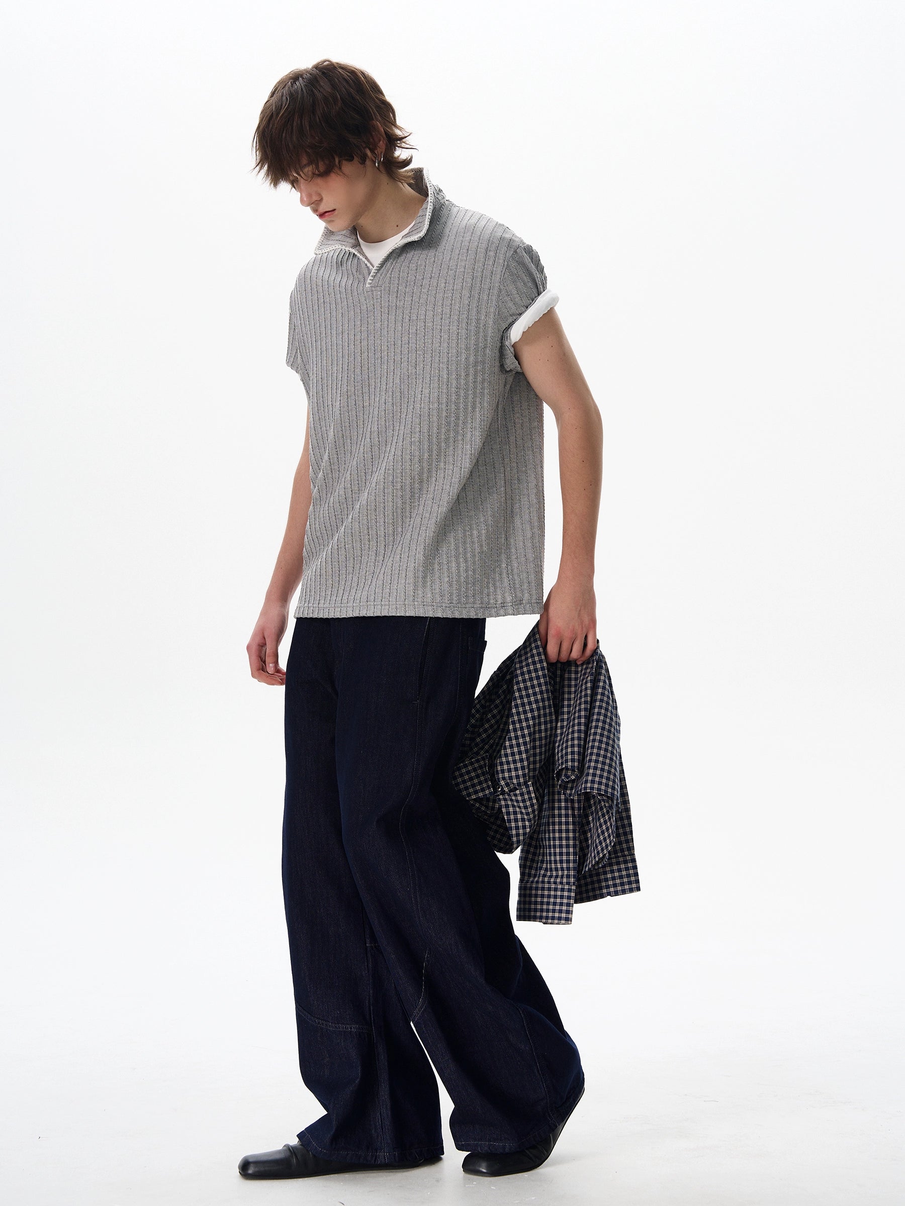 Urban Texture Knit Polo Shirt
