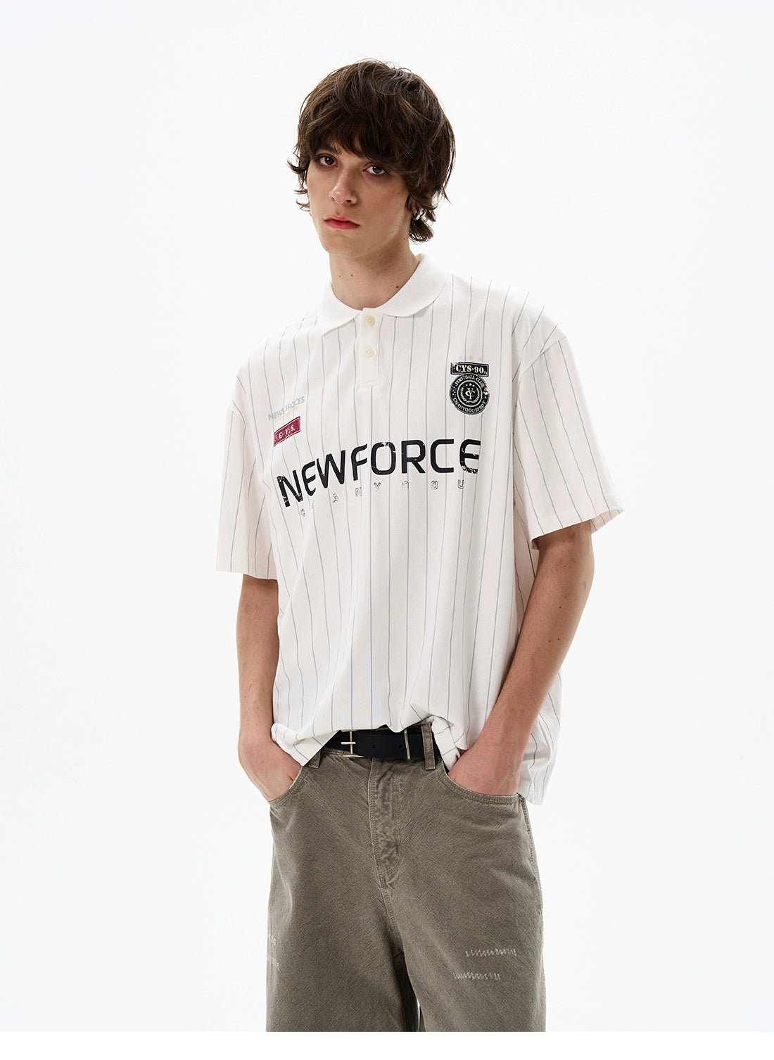 Pinstripe Varsity Energy Polo Shirt