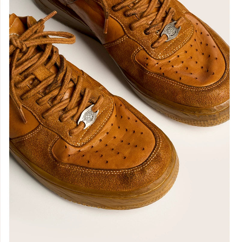 Heritage Distressed Leather Sneakers