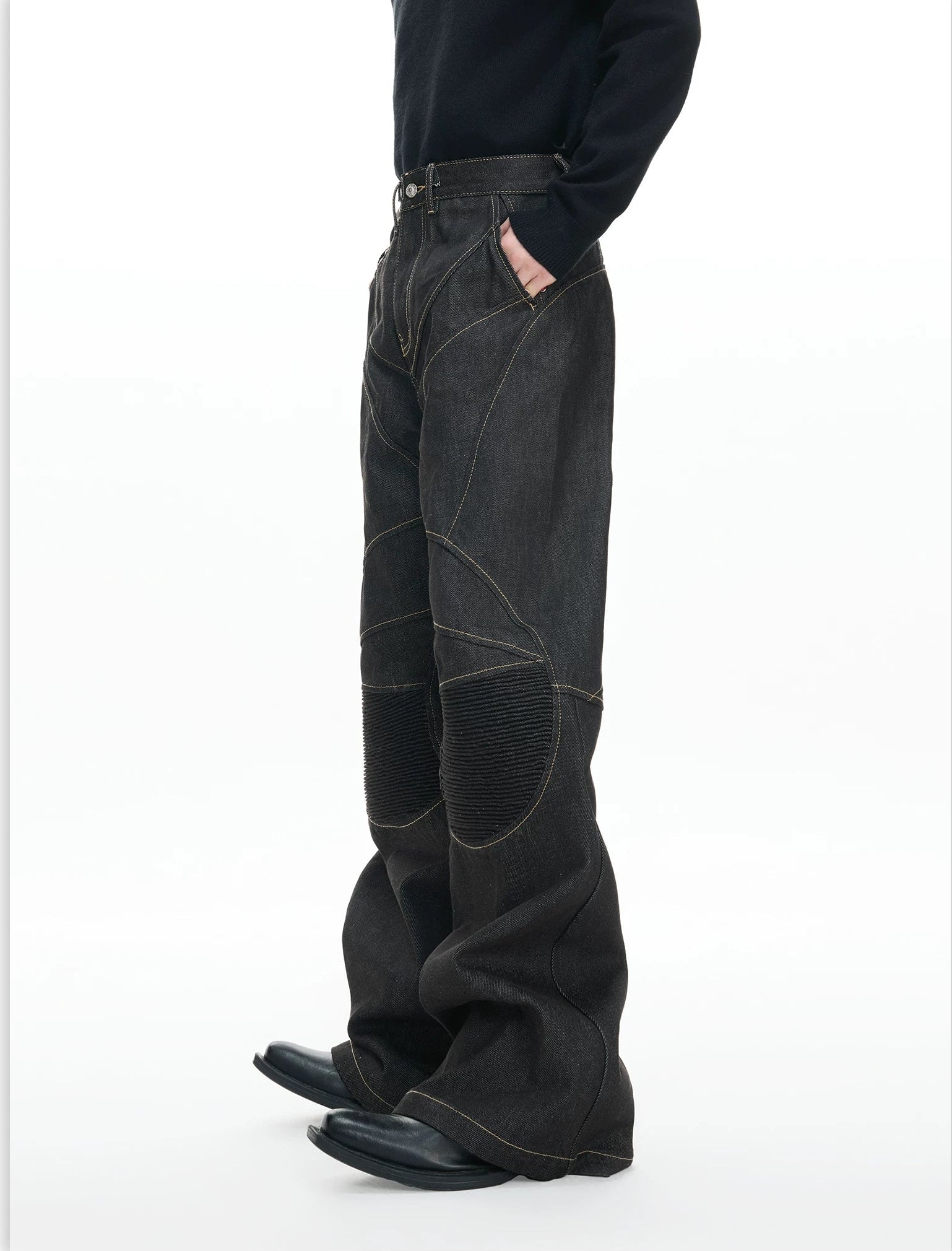 Gravel Arc Reinforced Flare Denim Trousers