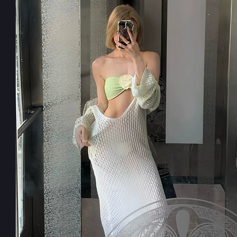 Bloom Crochet Maxi Bikini Set