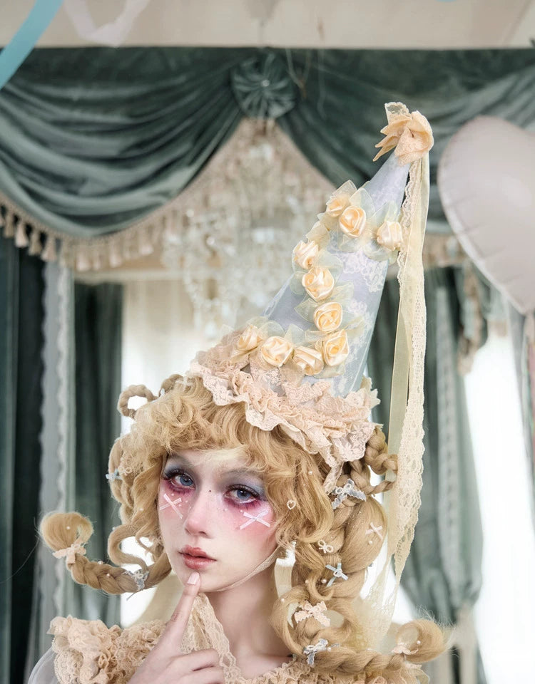 Rosette Lace Cone Party Hat