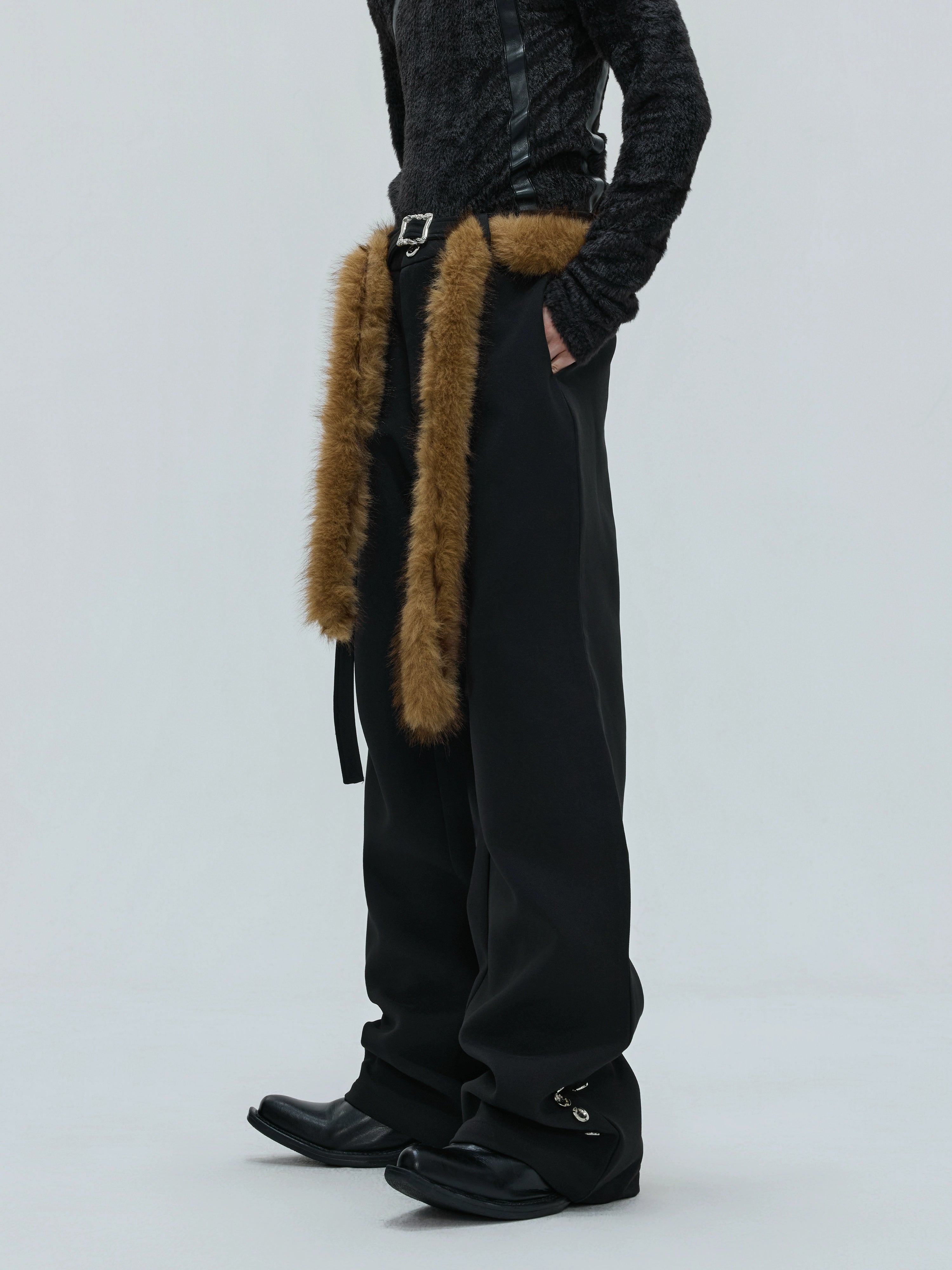 Fur Halo Flare Tailored Pants