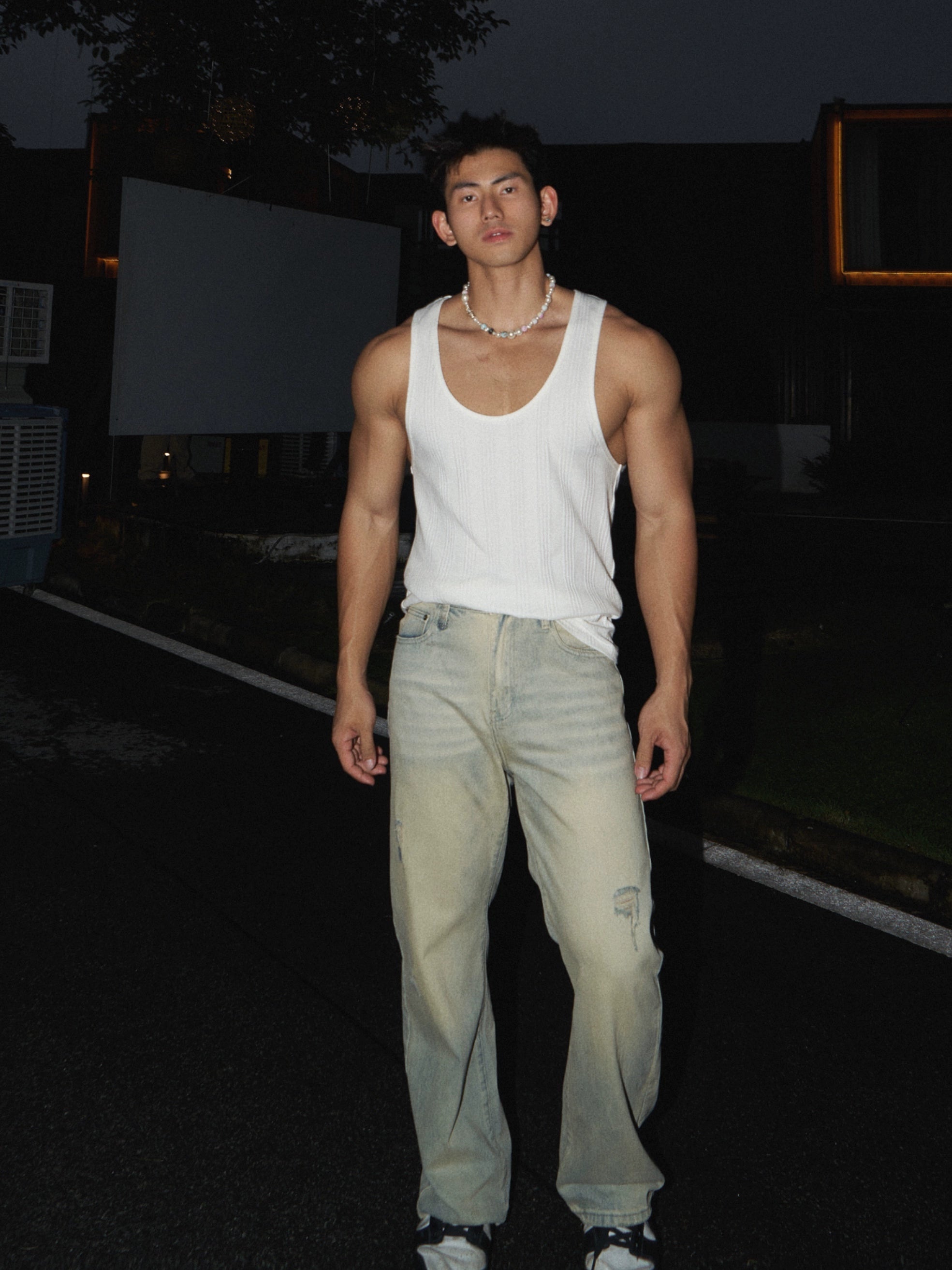 Ribbed Tank Athletic Muscle Top