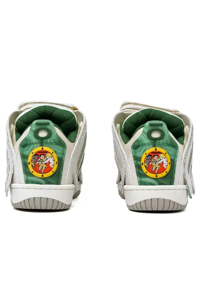 High-Top Sneakers White Green