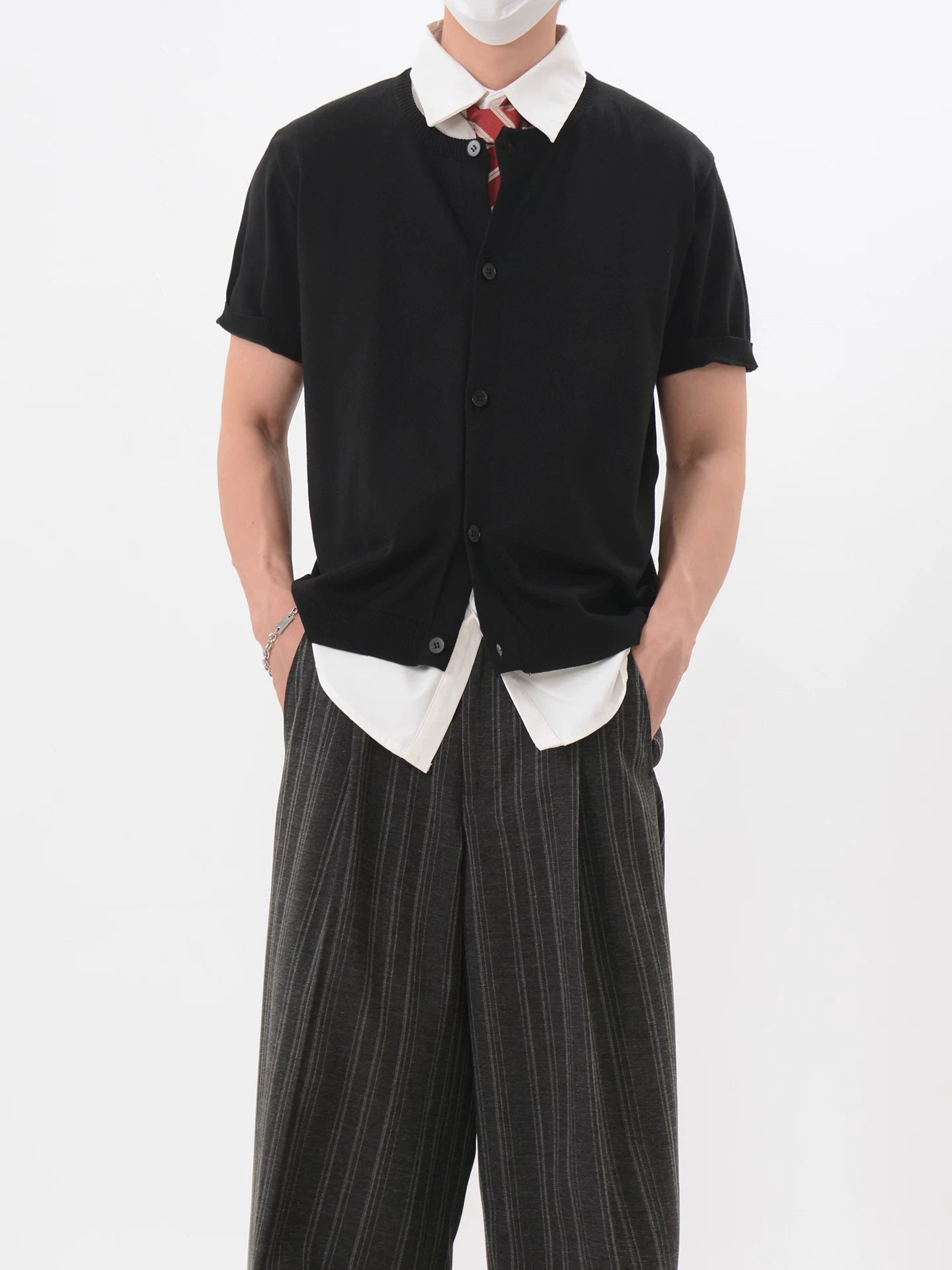 Faux Layered Knit Cardigan