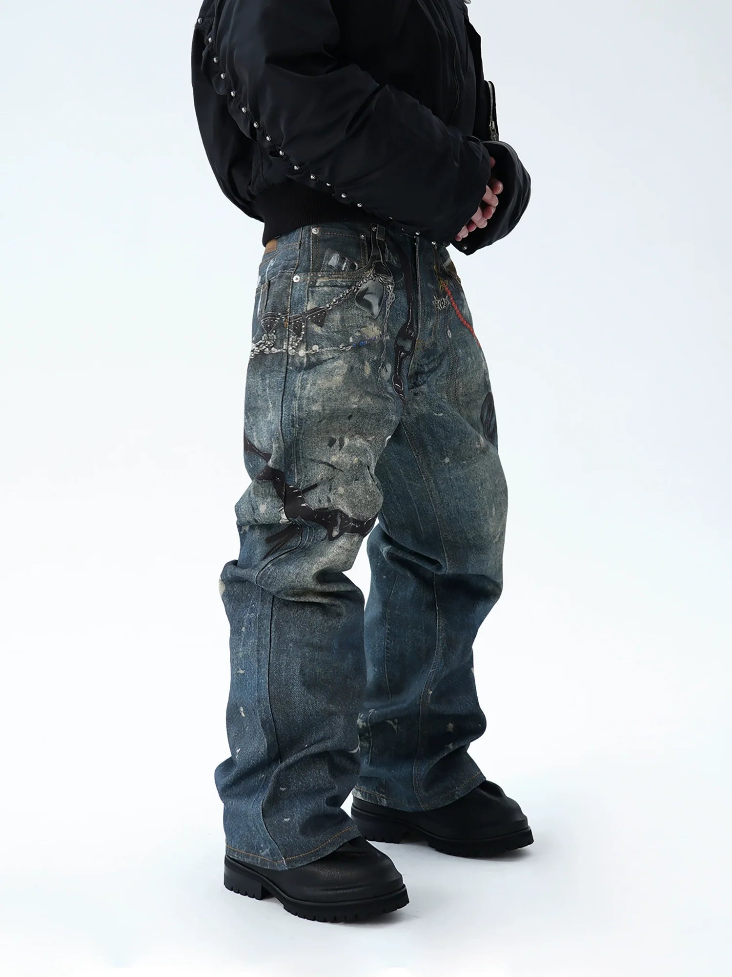 Artisan Print Statement Denim Jeans