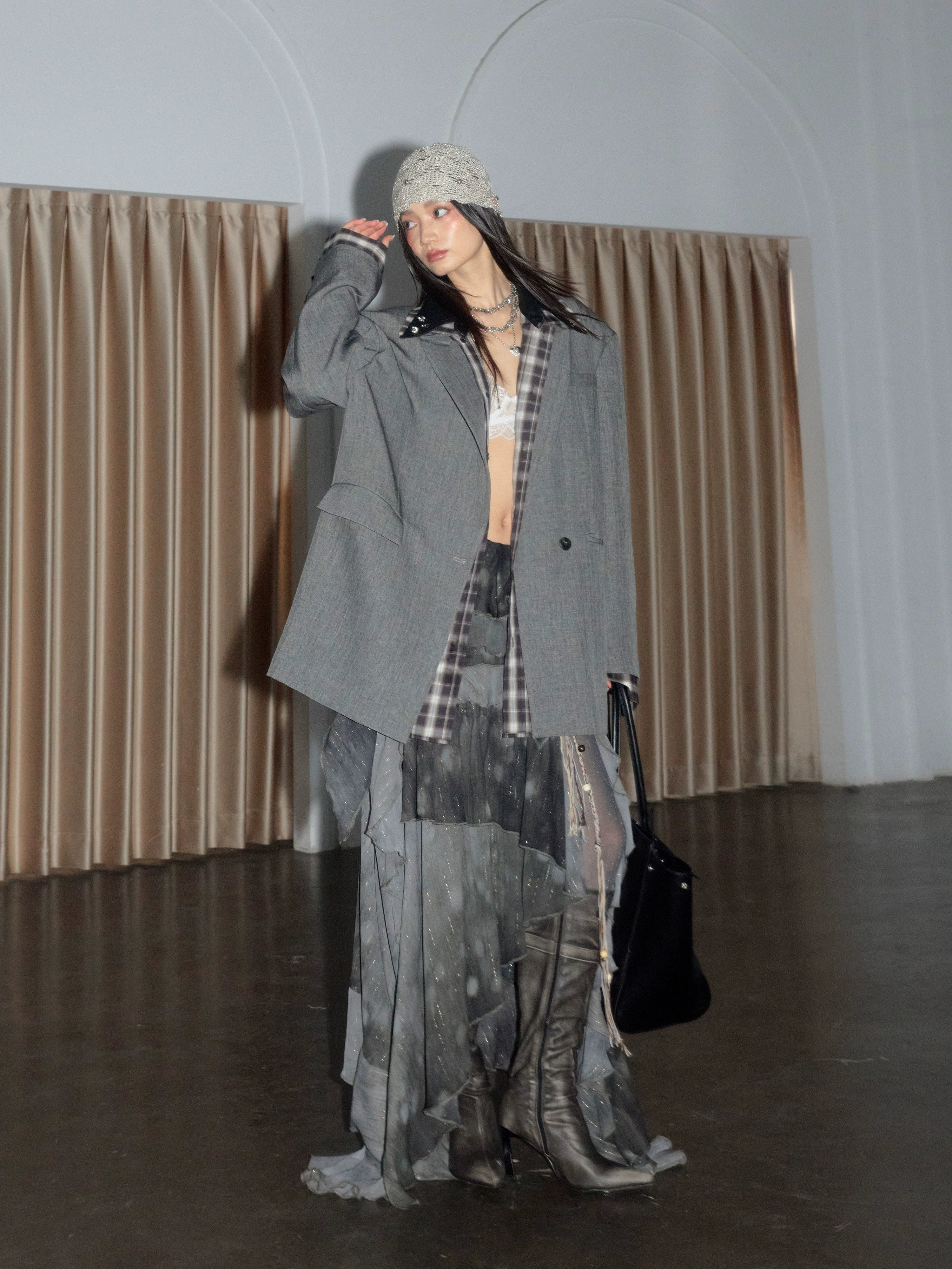 Moss Cascade Ruffle Skirt