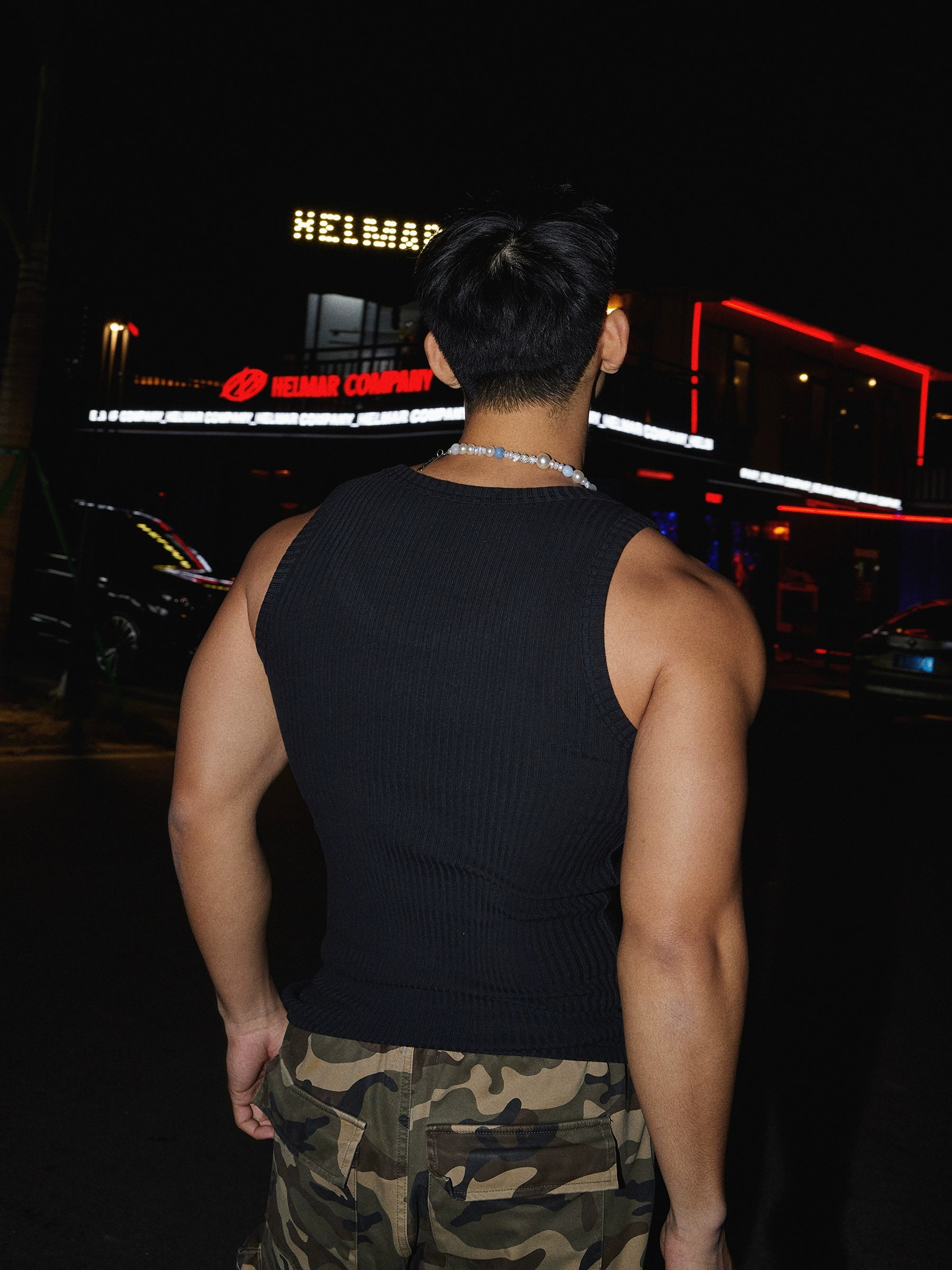 Ribbed Logo Tank Top