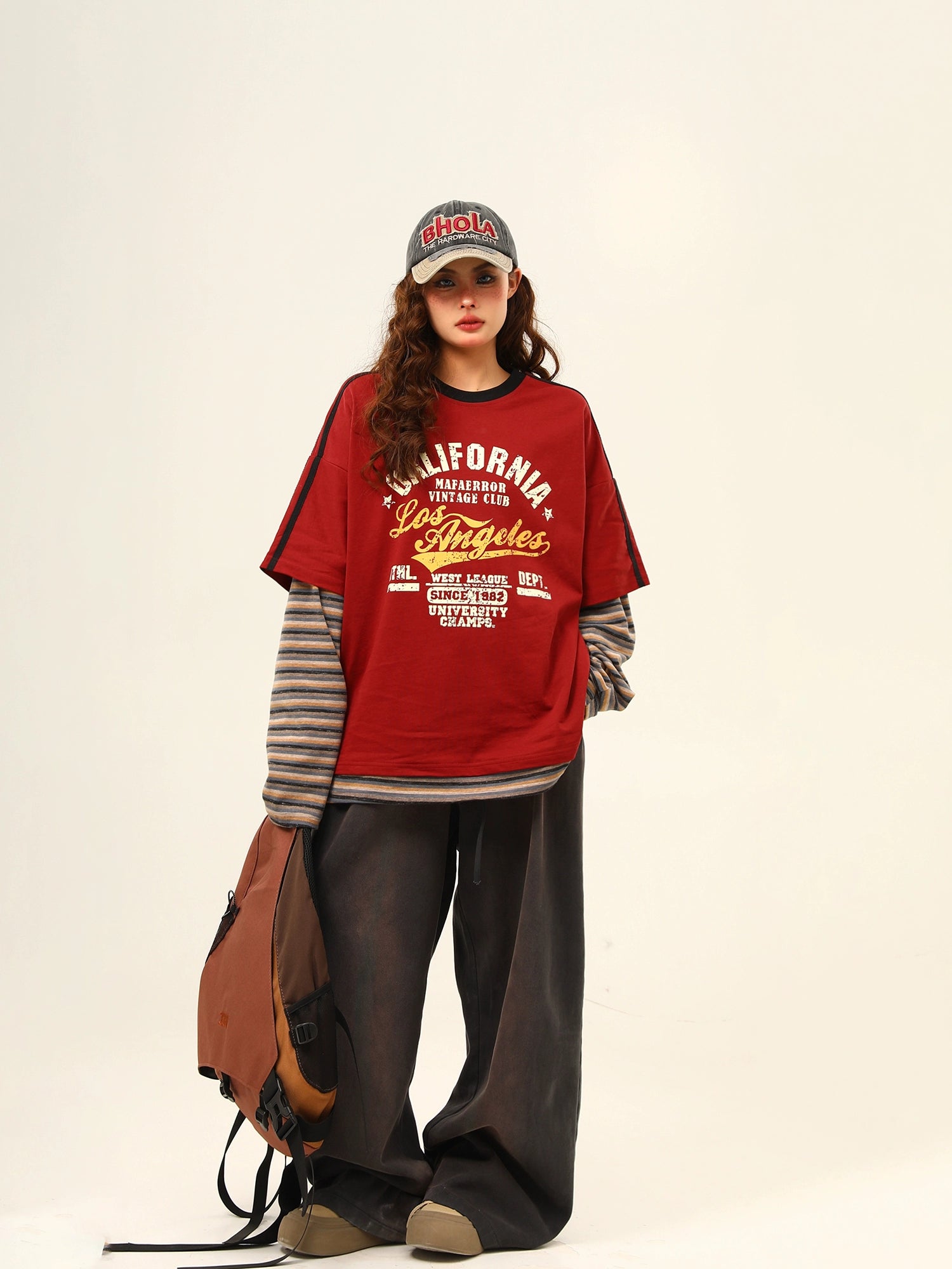 Retro Varsity Layered Street Tee