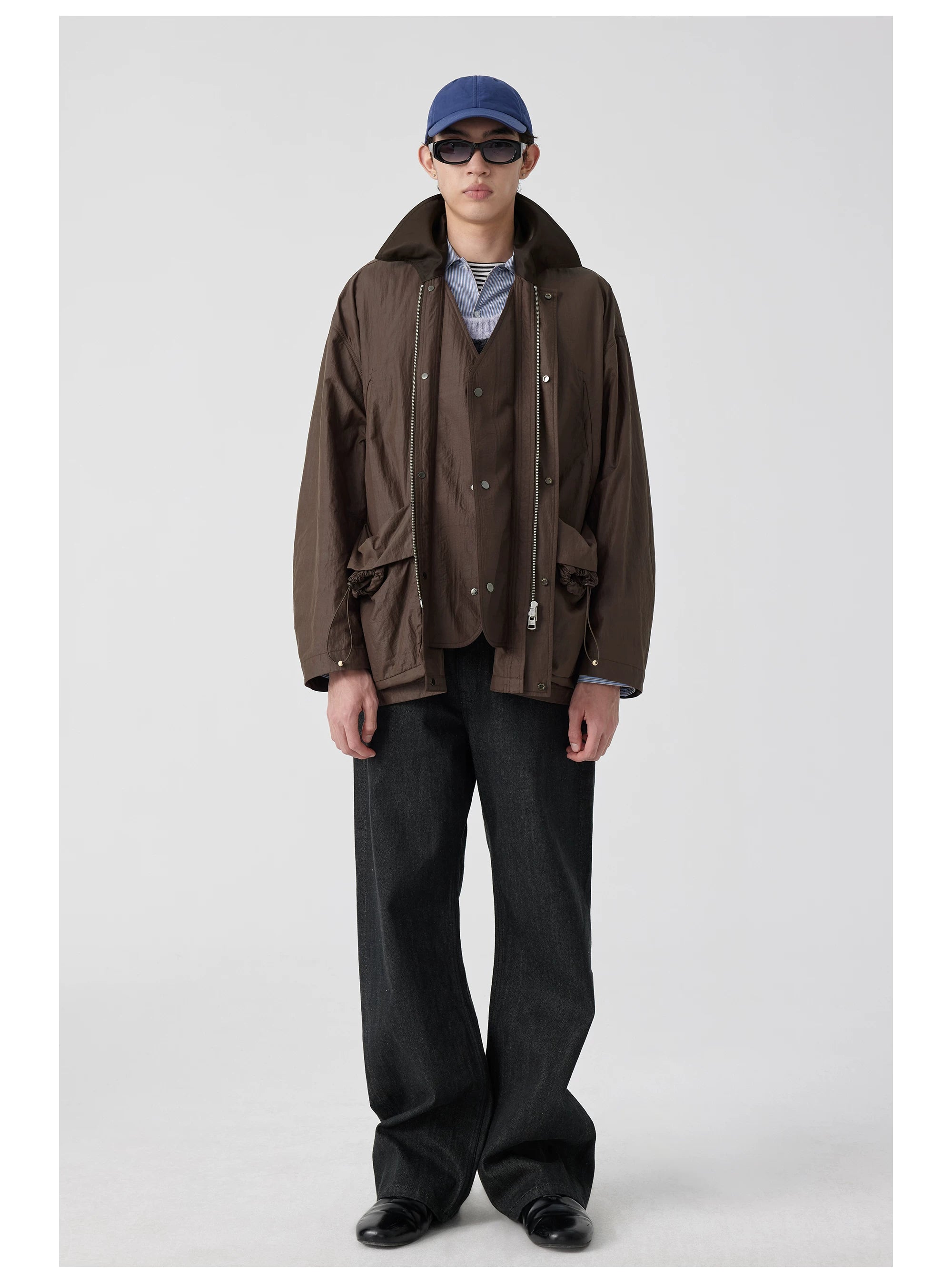 Contrast Collar Safari Jacket