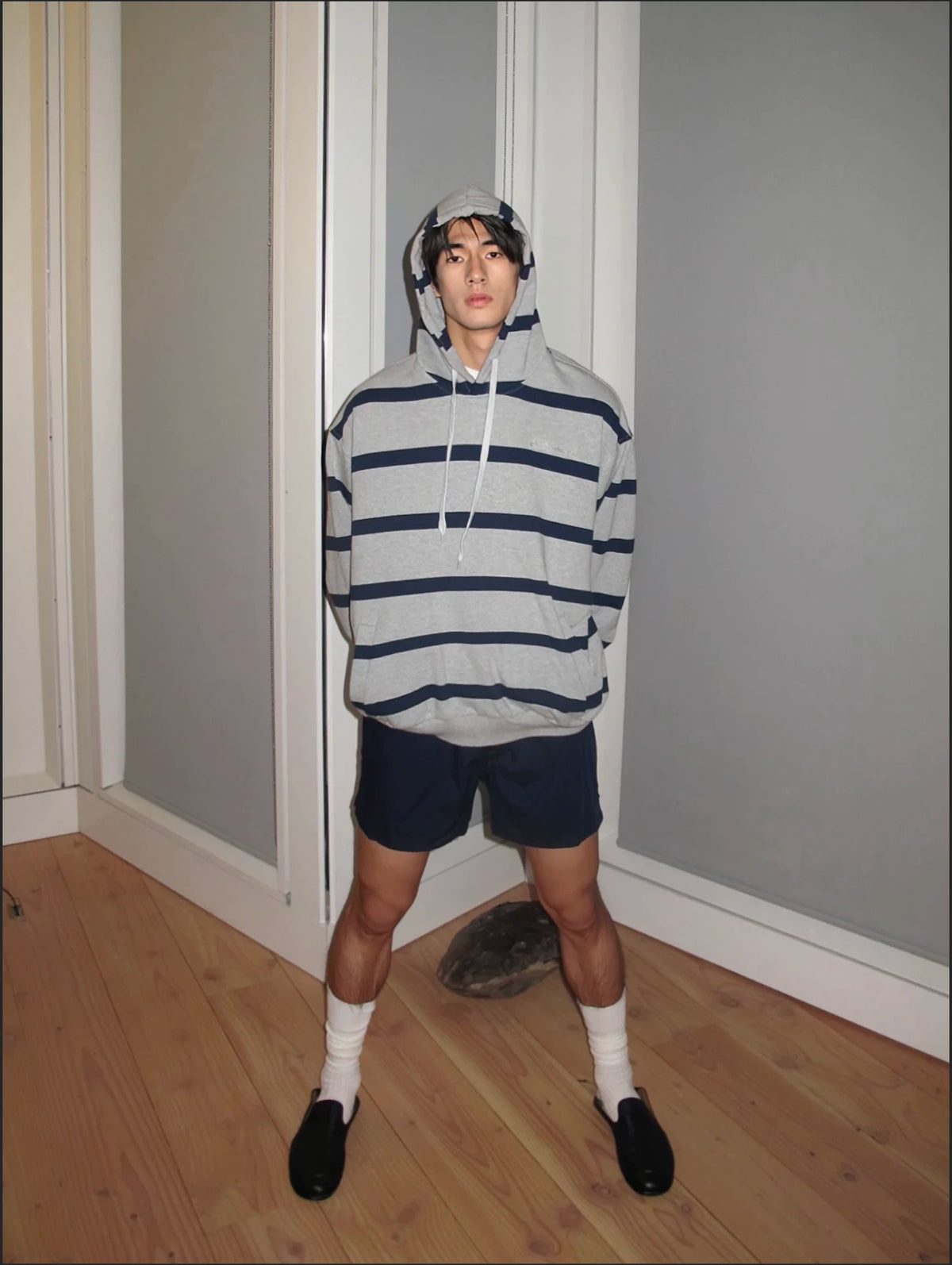 Harborline Striped Oversized Hoodie